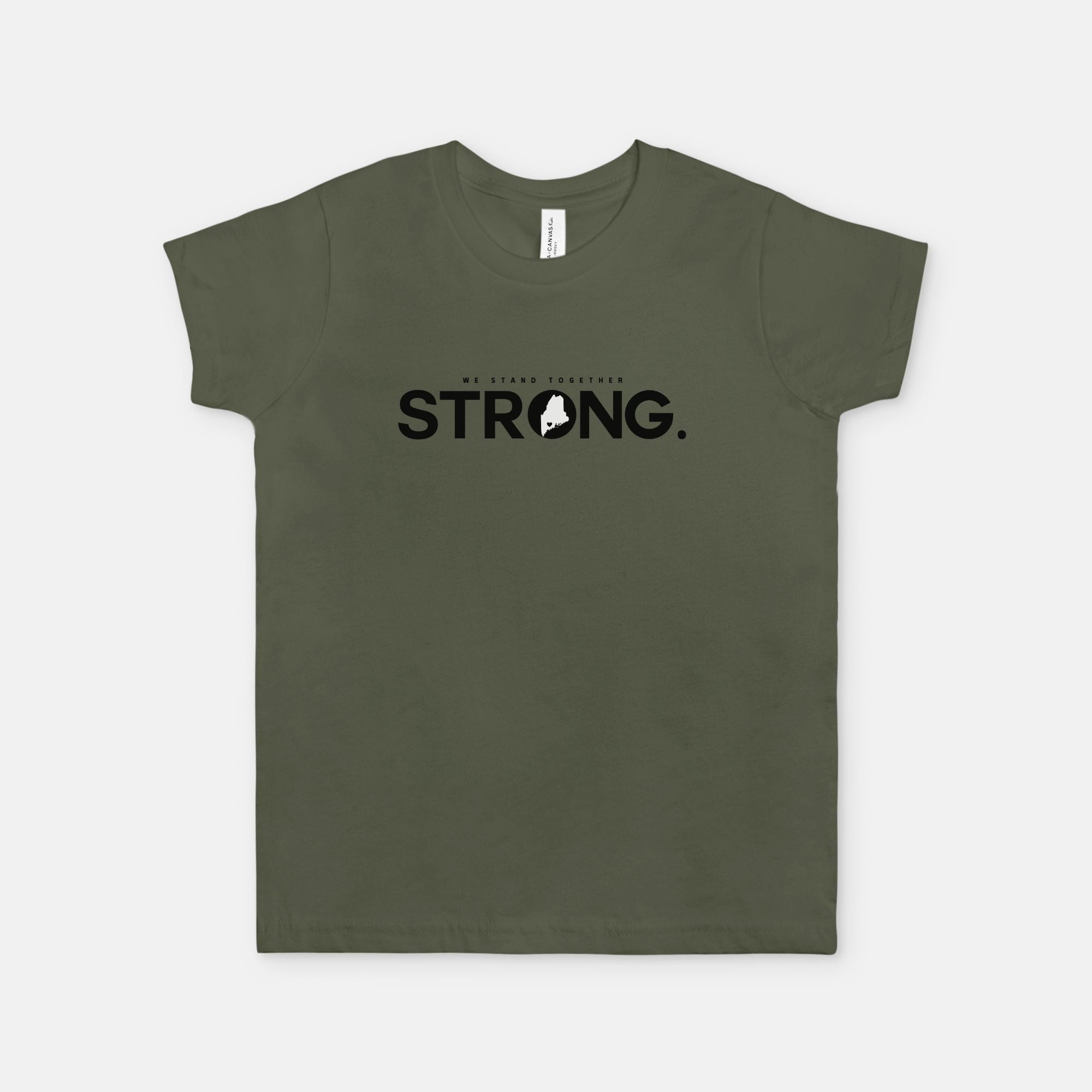 We Stand Together STRONG. Maine Support Lewiston Youth Tee - ALL proceeds will go to victim funds