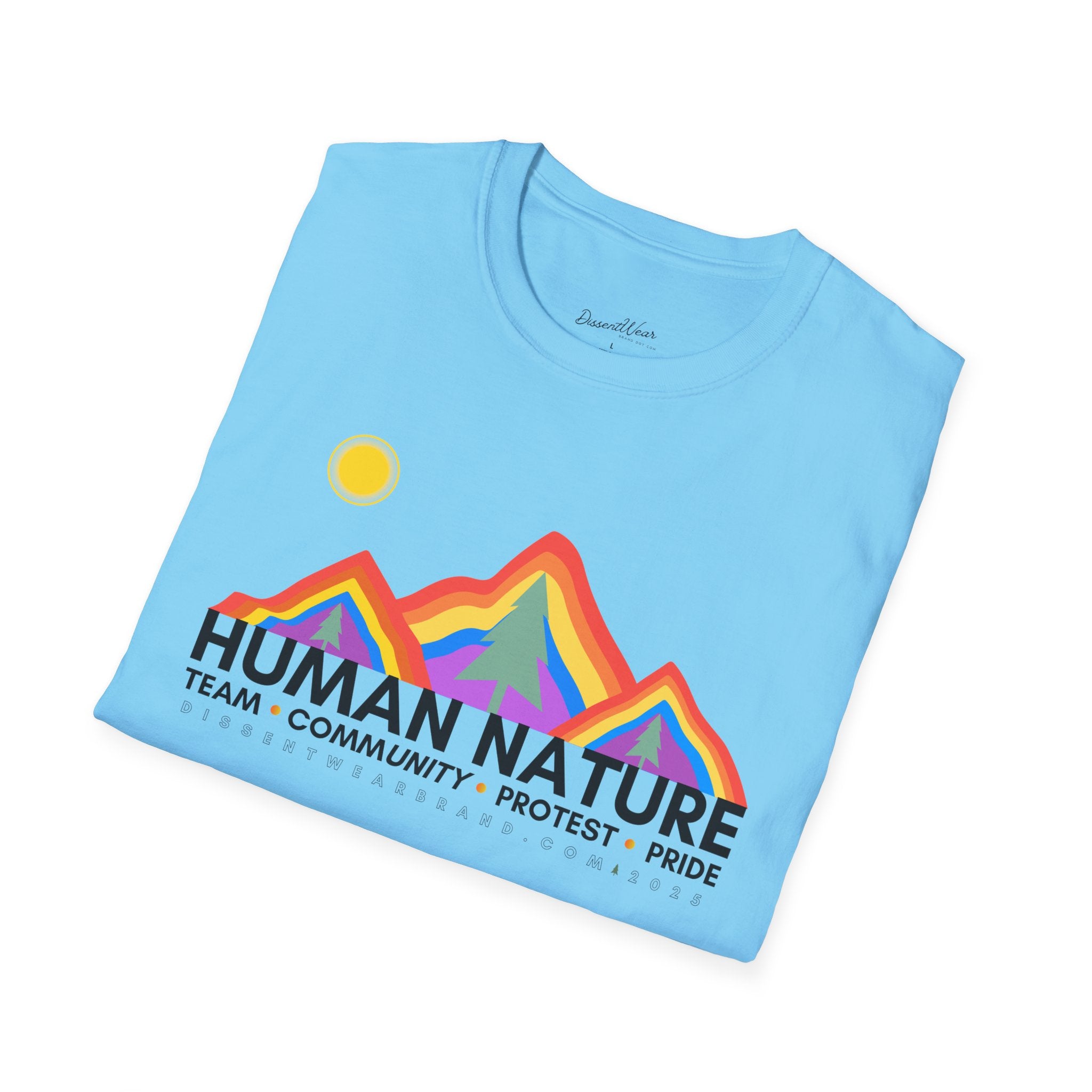 Human Nature Pride T-Shirt, Unisex Rainbow Tee, LGBTQ+ Apparel, Community Event Shirt, Gift for Equality Advocates