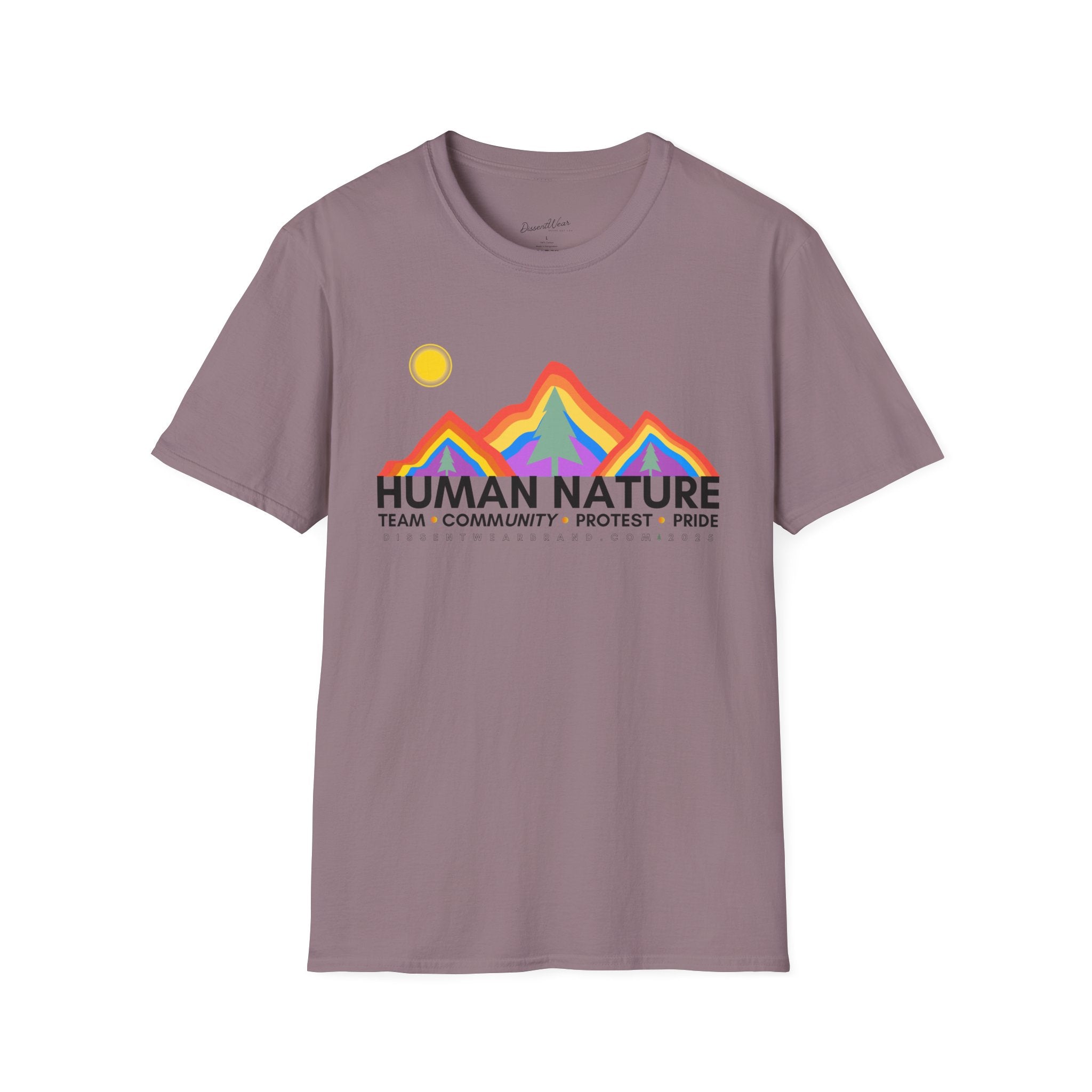 Human Nature Pride T-Shirt, Unisex Rainbow Tee, LGBTQ+ Apparel, Community Event Shirt, Gift for Equality Advocates