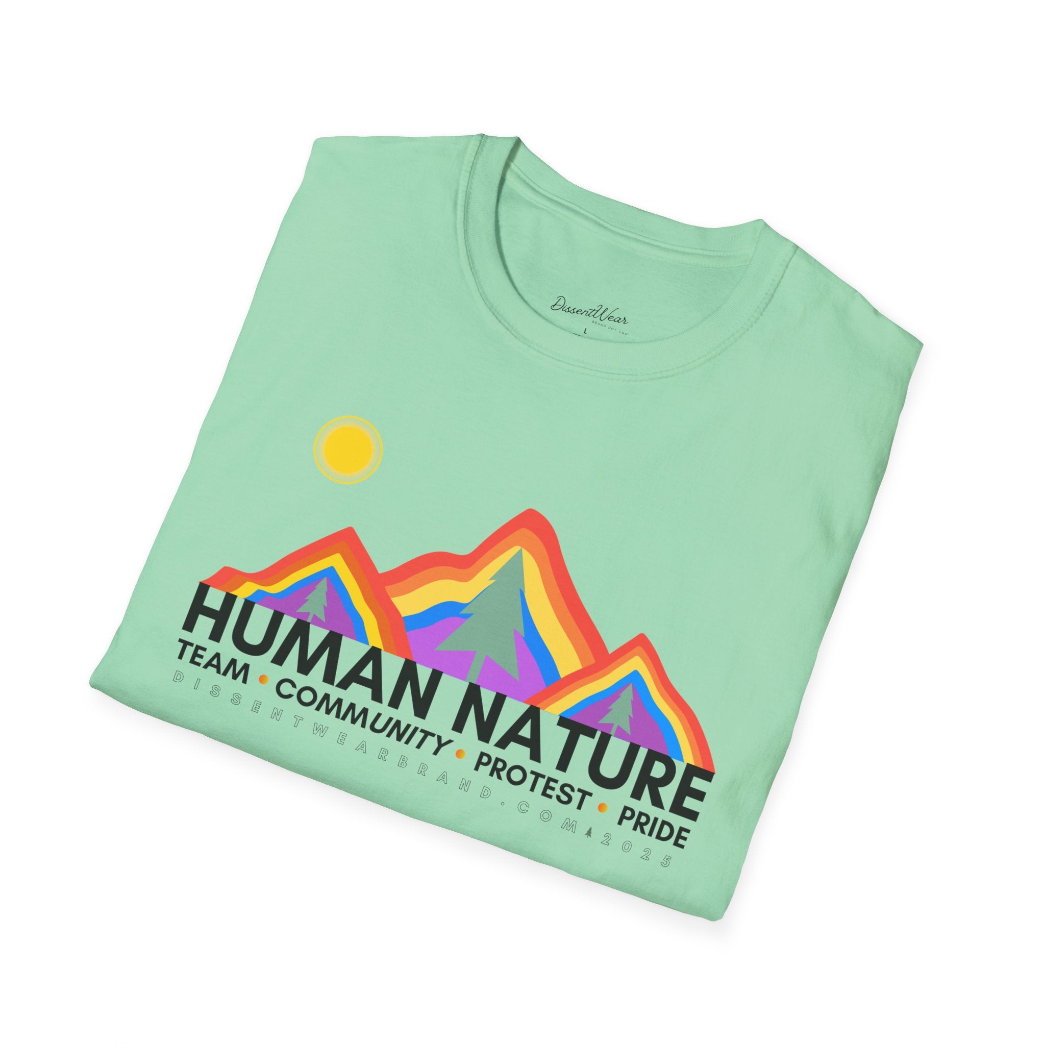 Human Nature Pride T-Shirt, Unisex Rainbow Tee, LGBTQ+ Apparel, Community Event Shirt, Gift for Equality Advocates