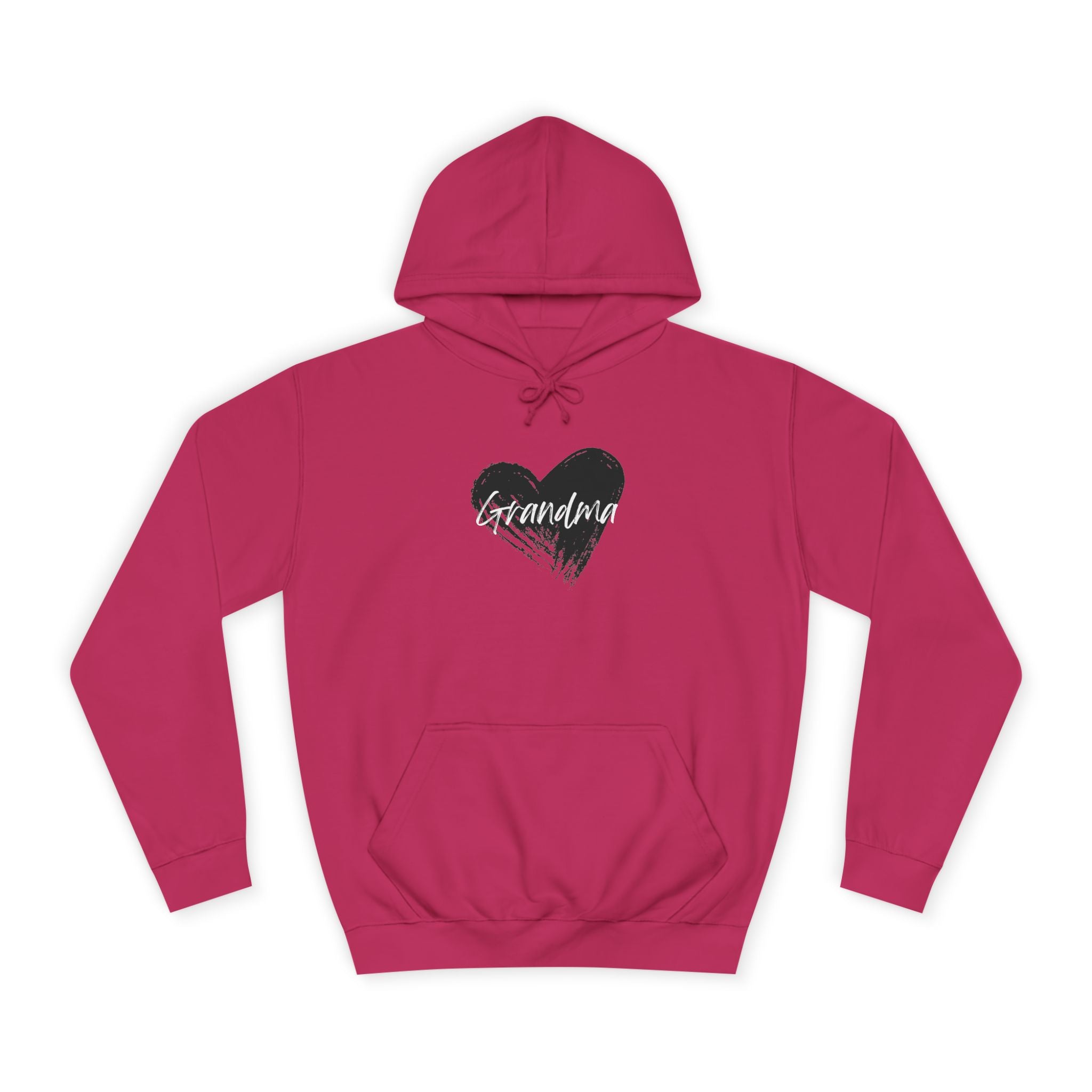 GRANDMA College Hoodie with Heart Design, Cozy College Apparel, Casual Sweatshirt, Gift for Students, Perfect for Campus Life, Trendy Hoodie