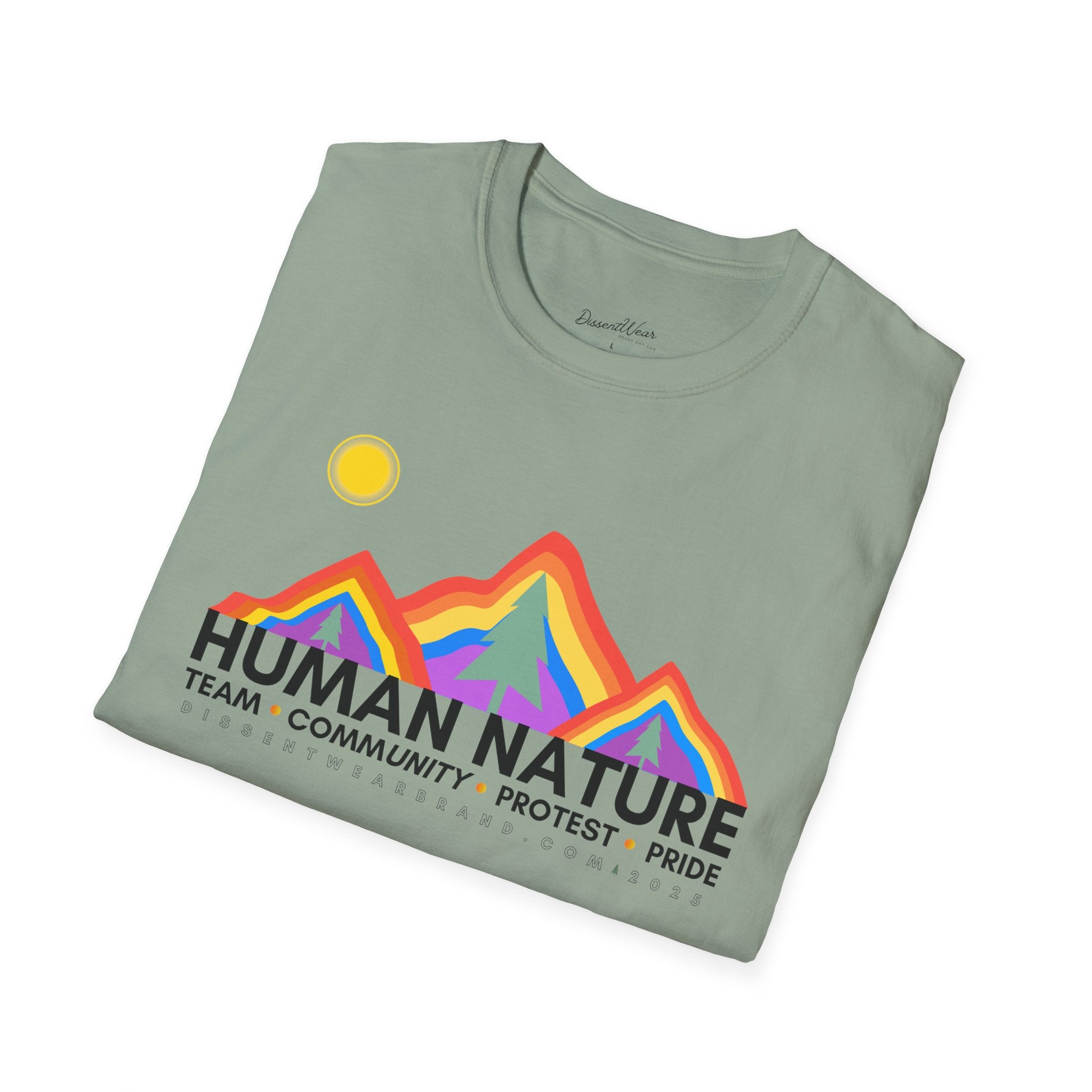 Human Nature Pride T-Shirt, Unisex Rainbow Tee, LGBTQ+ Apparel, Community Event Shirt, Gift for Equality Advocates