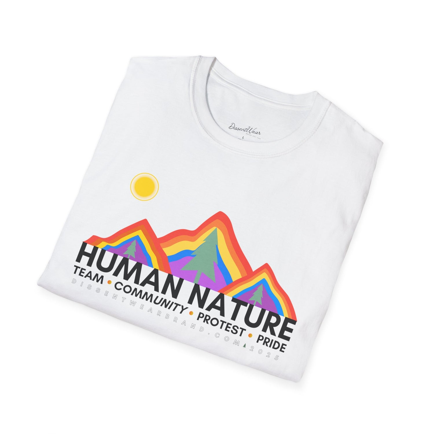 Human Nature Pride T-Shirt, Unisex Rainbow Tee, LGBTQ+ Apparel, Community Event Shirt, Gift for Equality Advocates