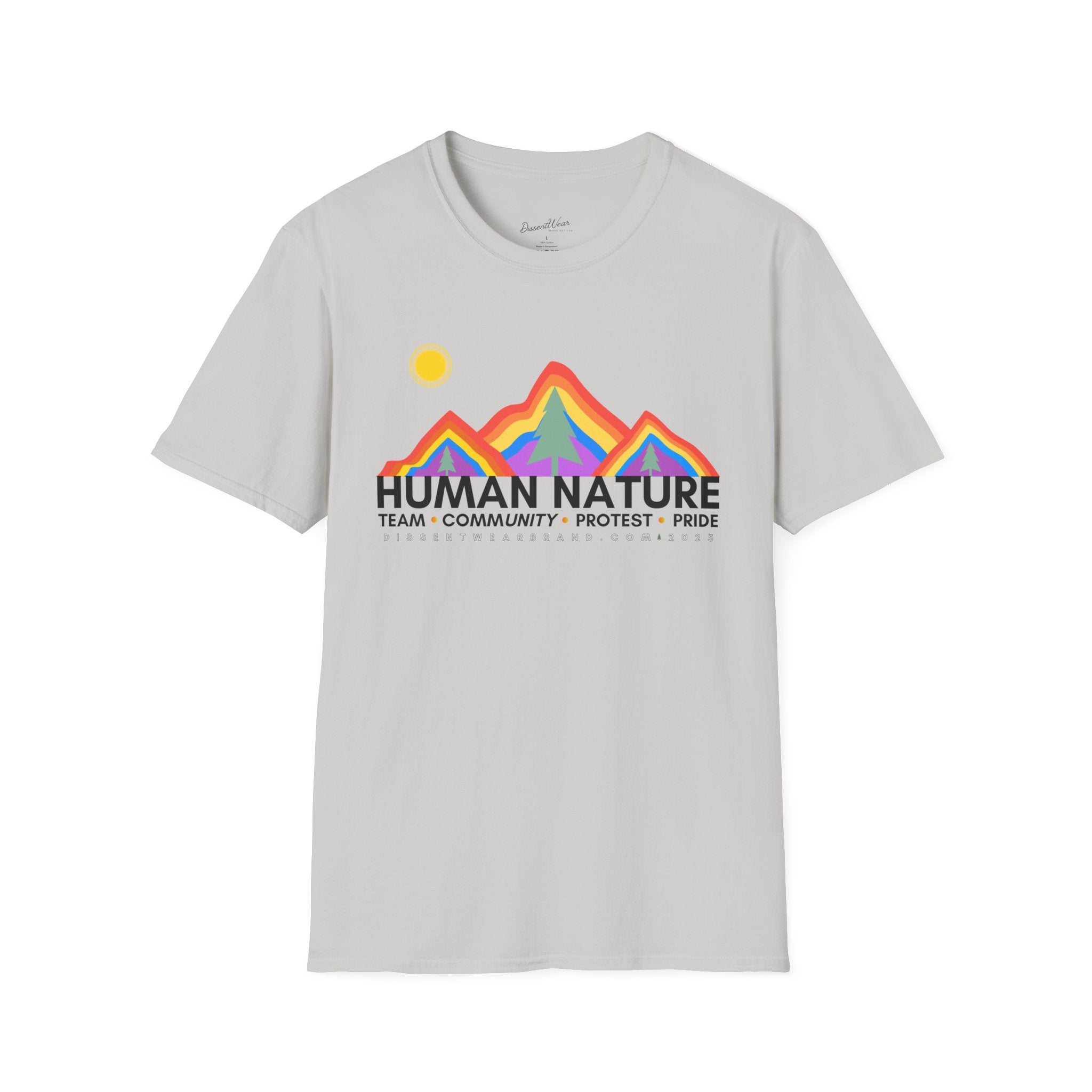 Human Nature Pride T-Shirt, Unisex Rainbow Tee, LGBTQ+ Apparel, Community Event Shirt, Gift for Equality Advocates