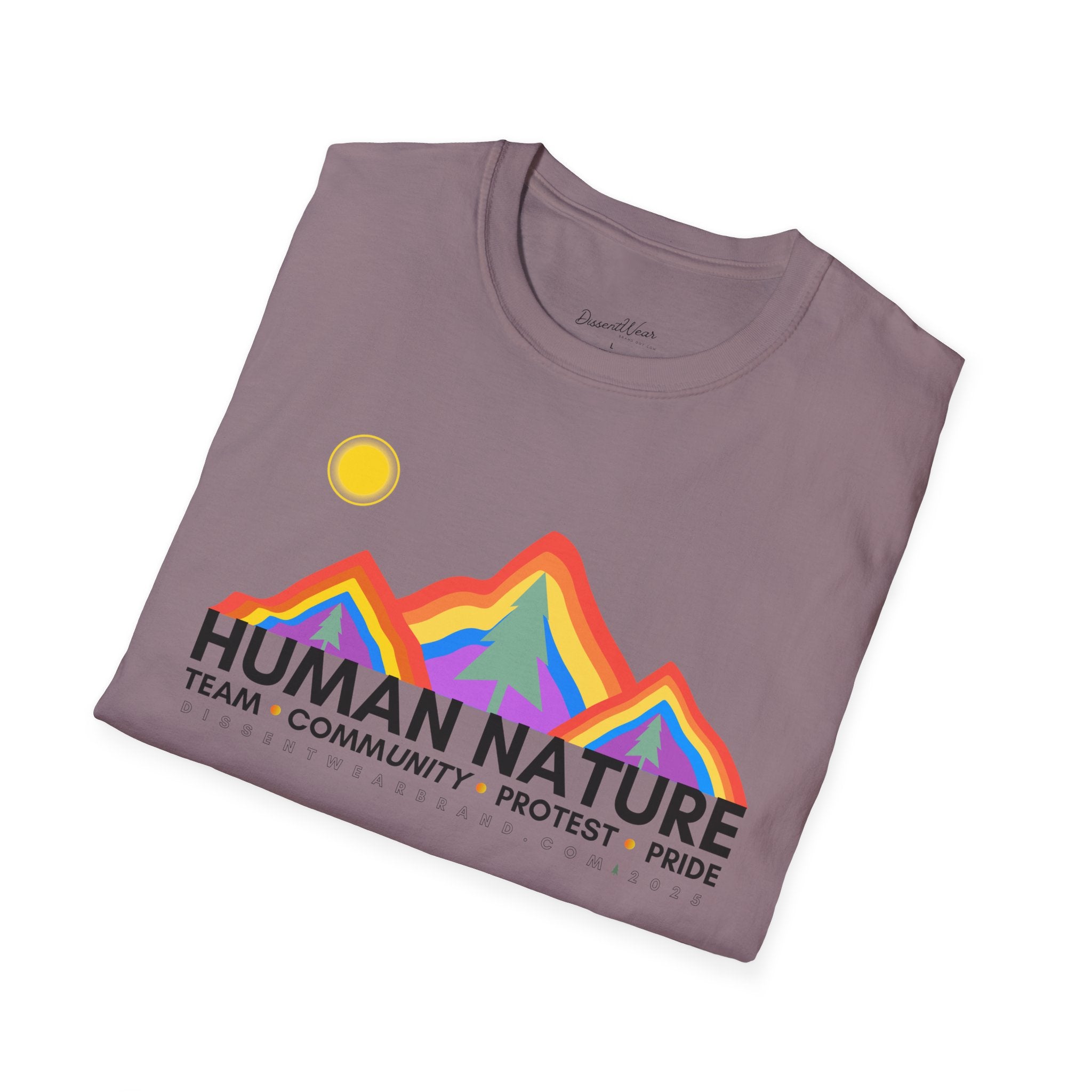 Human Nature Pride T-Shirt, Unisex Rainbow Tee, LGBTQ+ Apparel, Community Event Shirt, Gift for Equality Advocates