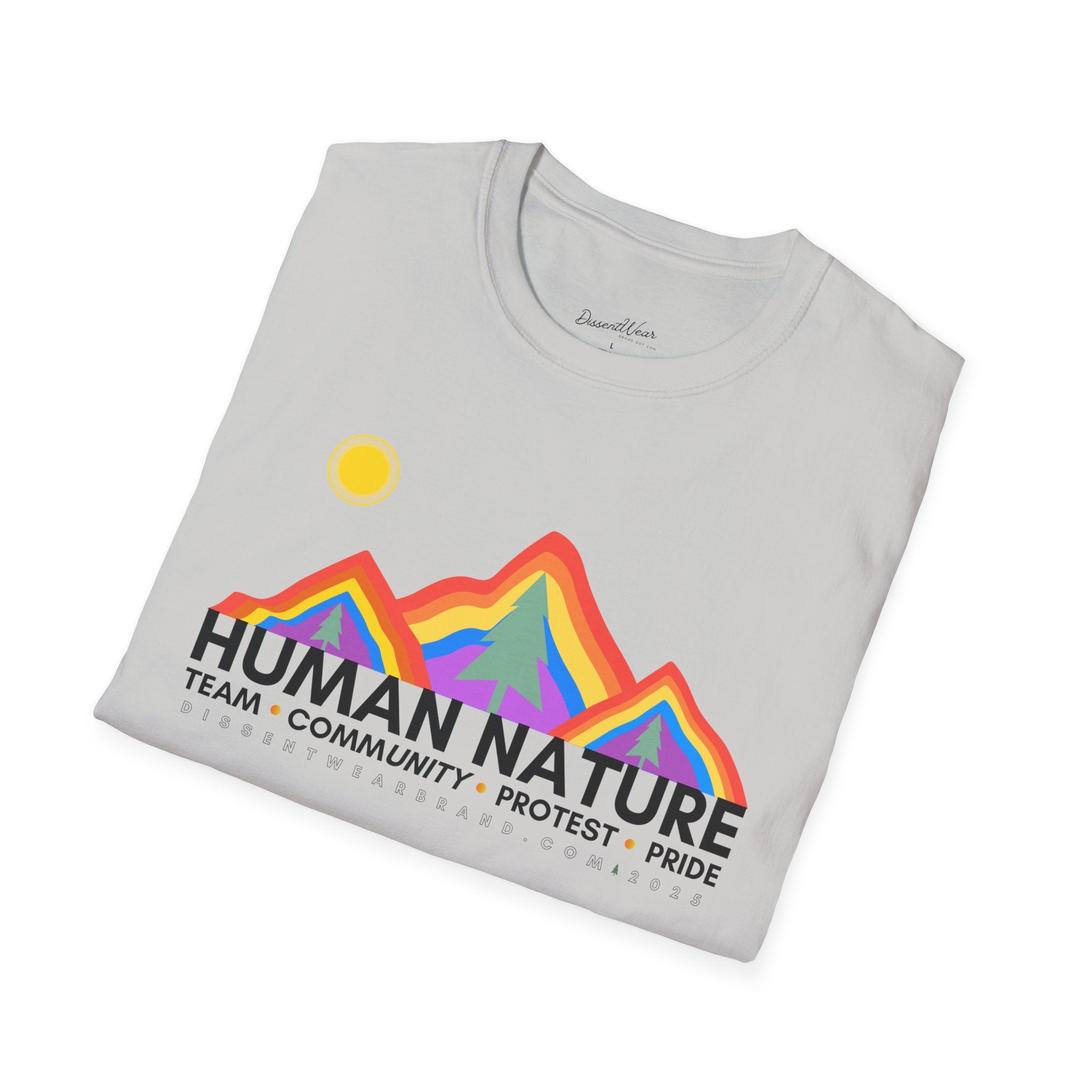 Human Nature Pride T-Shirt, Unisex Rainbow Tee, LGBTQ+ Apparel, Community Event Shirt, Gift for Equality Advocates