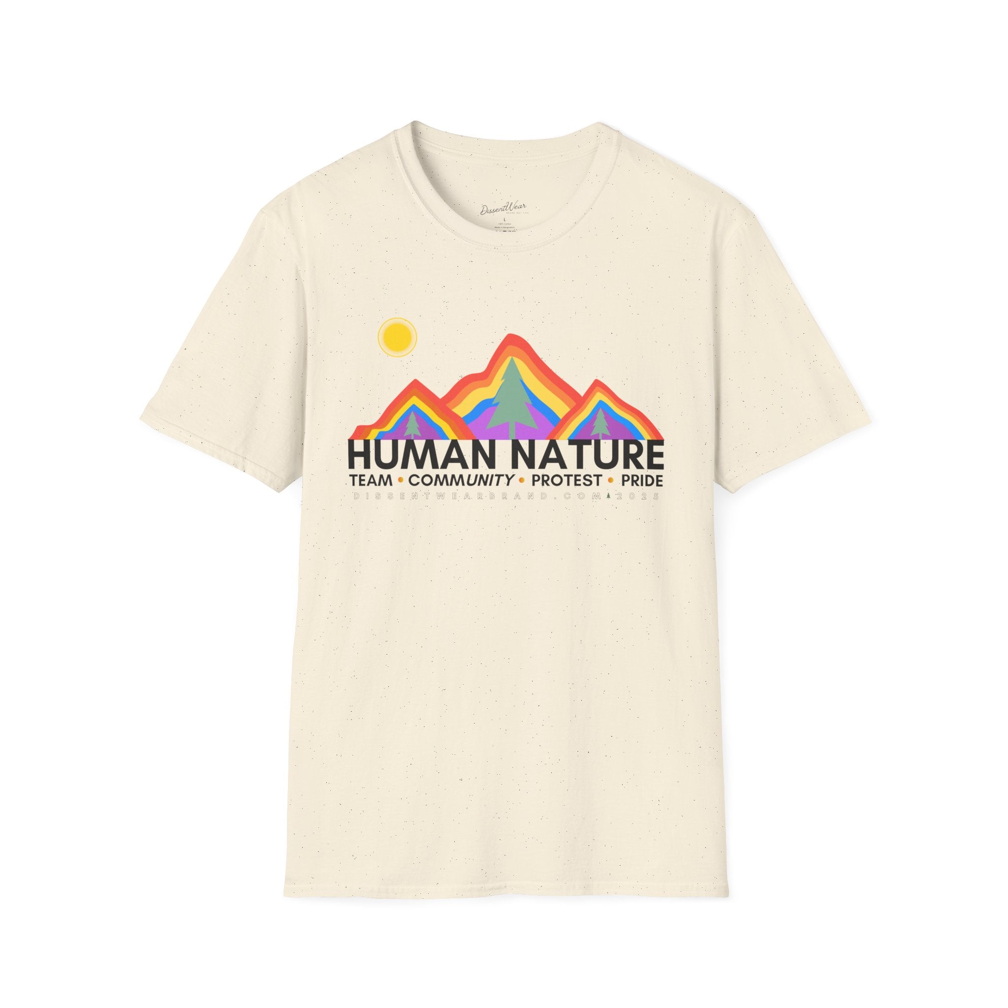 Human Nature Pride T-Shirt, Unisex Rainbow Tee, LGBTQ+ Apparel, Community Event Shirt, Gift for Equality Advocates