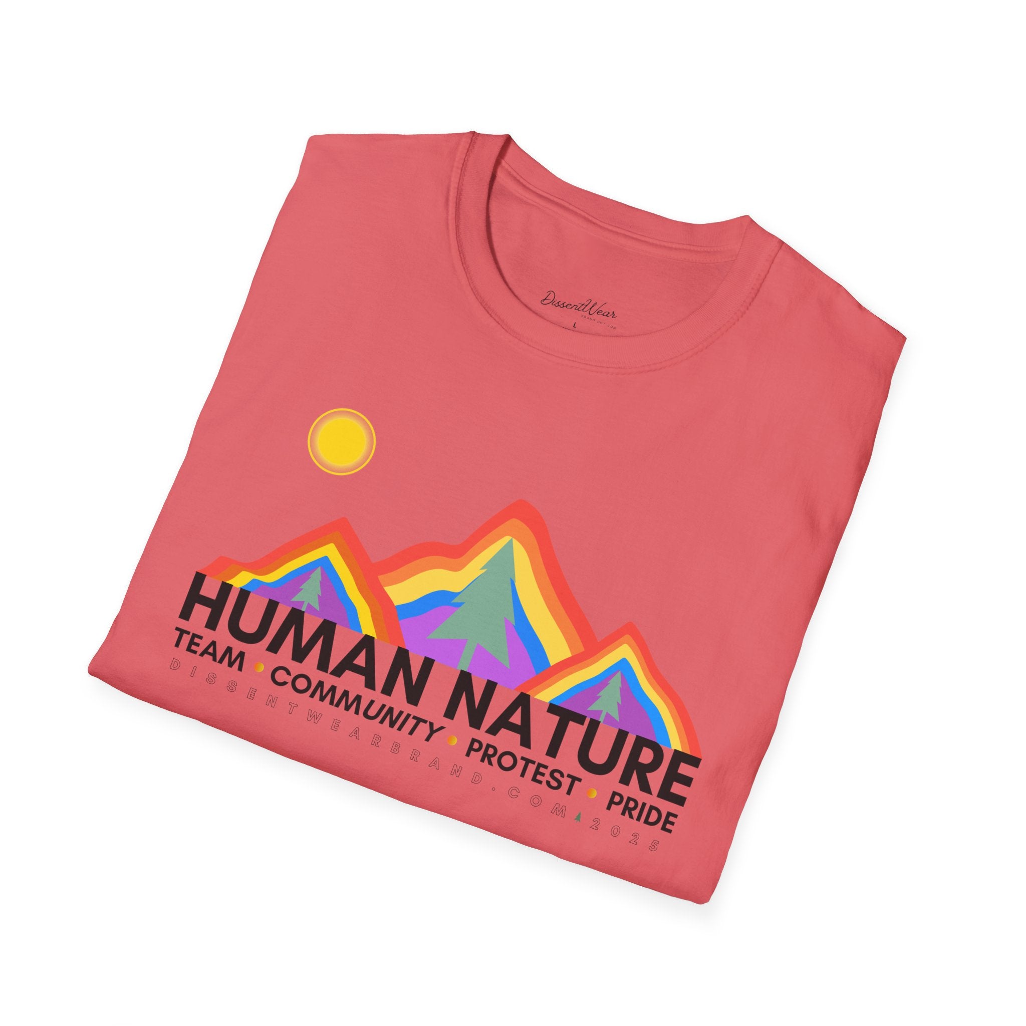 Human Nature Pride T-Shirt, Unisex Rainbow Tee, LGBTQ+ Apparel, Community Event Shirt, Gift for Equality Advocates