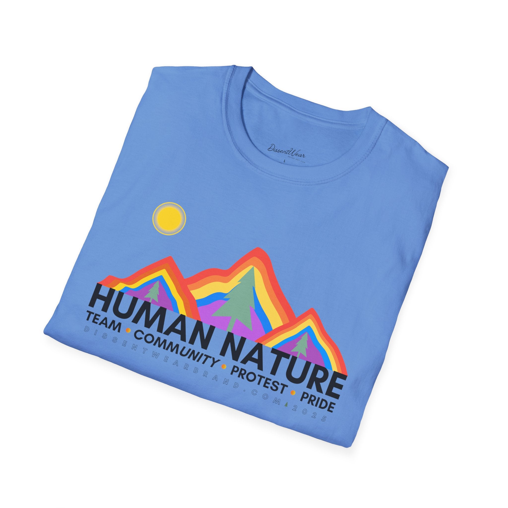 Human Nature Pride T-Shirt, Unisex Rainbow Tee, LGBTQ+ Apparel, Community Event Shirt, Gift for Equality Advocates
