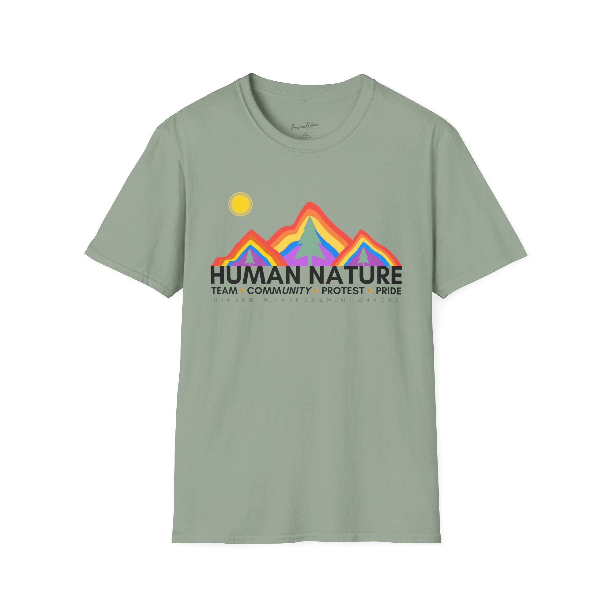 Human Nature Pride T-Shirt, Unisex Rainbow Tee, LGBTQ+ Apparel, Community Event Shirt, Gift for Equality Advocates