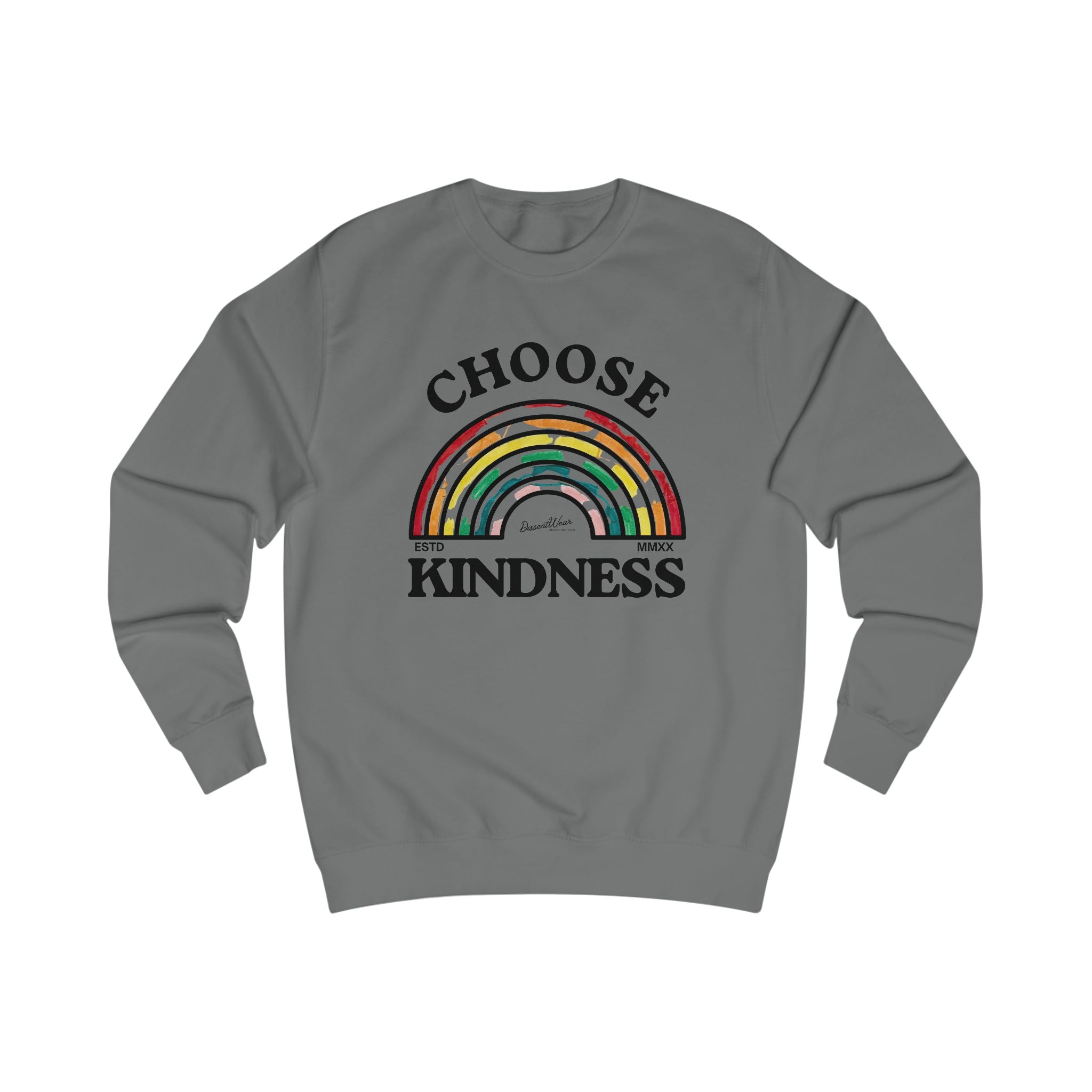 Choose Kindness Unisex Sweatshirt | Inspirational Gift, Cozy Layer, Rainbow Design, Positive Vibes, Fall Fashion