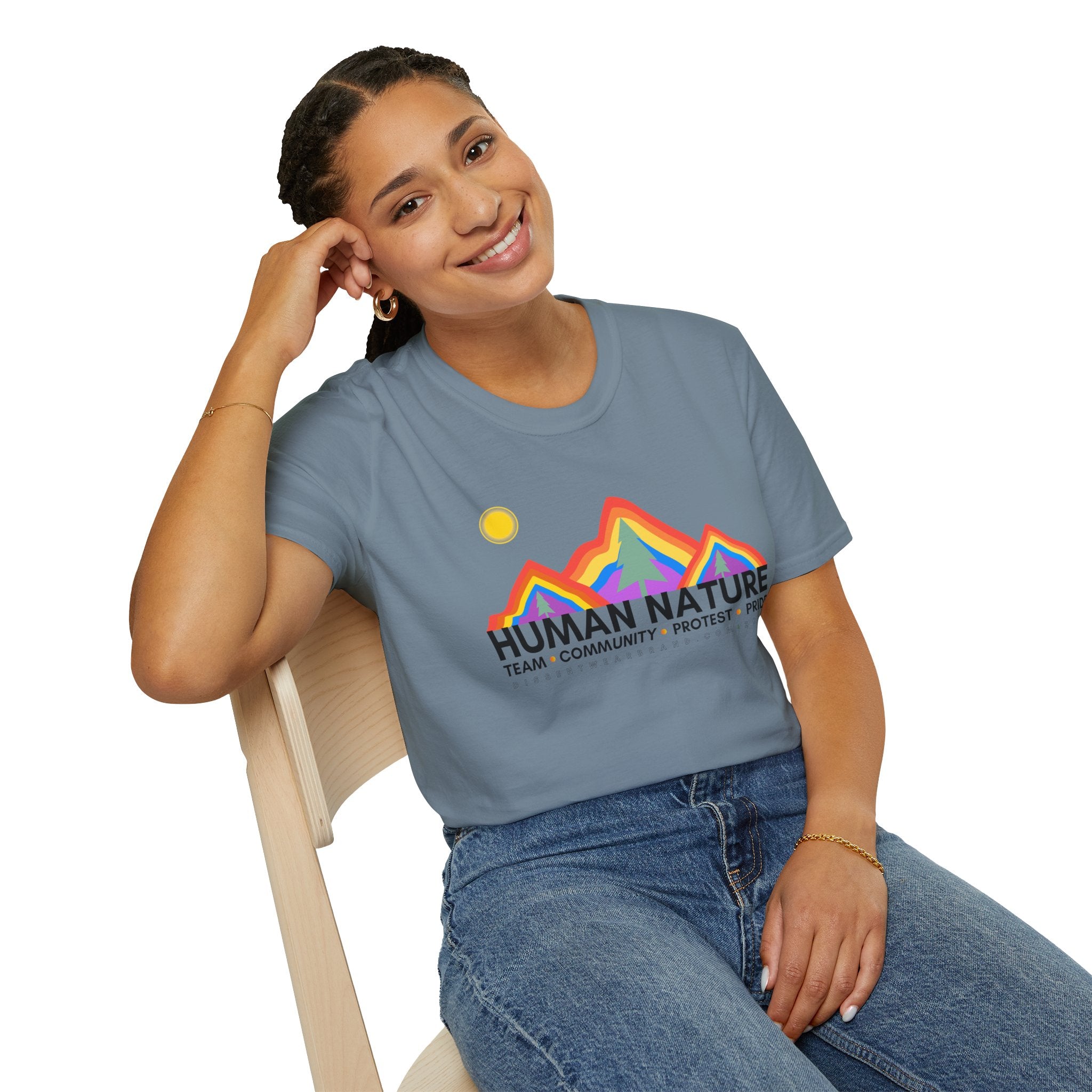 Human Nature Pride T-Shirt, Unisex Rainbow Tee, LGBTQ+ Apparel, Community Event Shirt, Gift for Equality Advocates