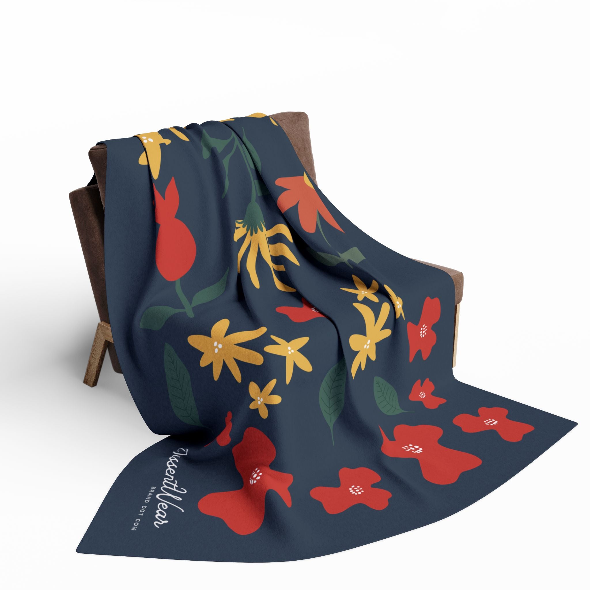 Floral Fleece Arctic Throw Blanket