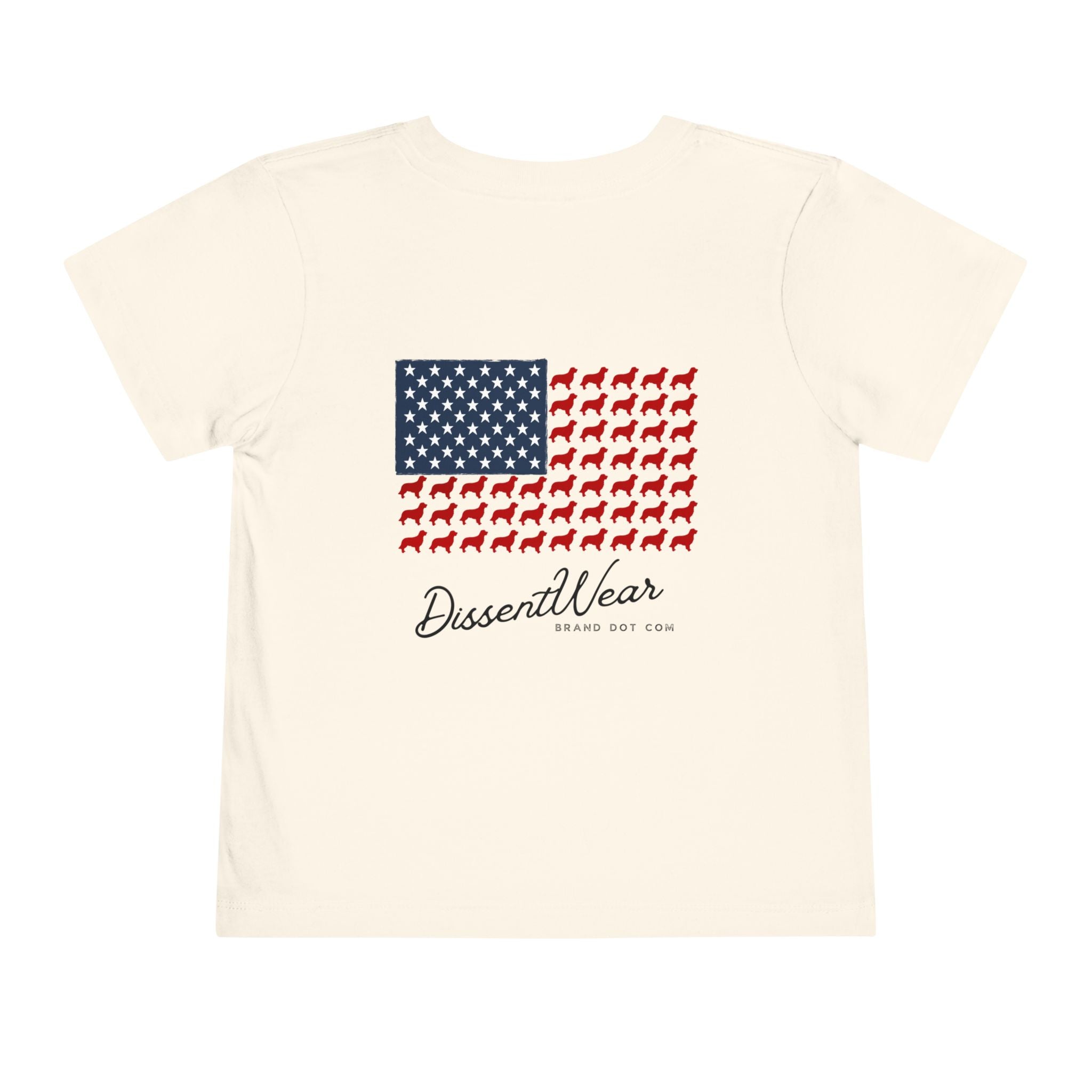 Red White and Blue Patriotic Golden Retriever, Trendy Tee, Toddler Tee, Cute Kids Shirt, Fun Animal Tee, Toddler Gift, Summer Playwear, Red White Blue Kids T-Shirt
