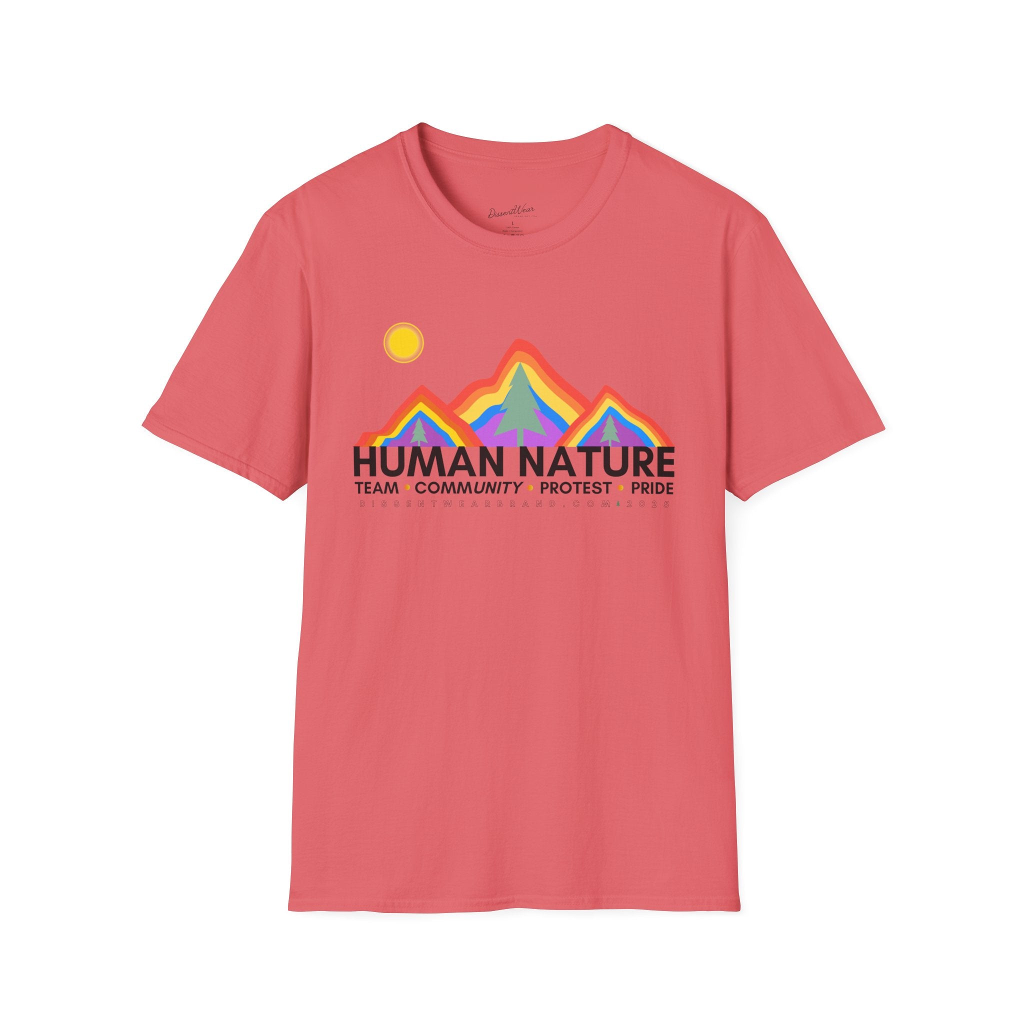 Human Nature Pride T-Shirt, Unisex Rainbow Tee, LGBTQ+ Apparel, Community Event Shirt, Gift for Equality Advocates