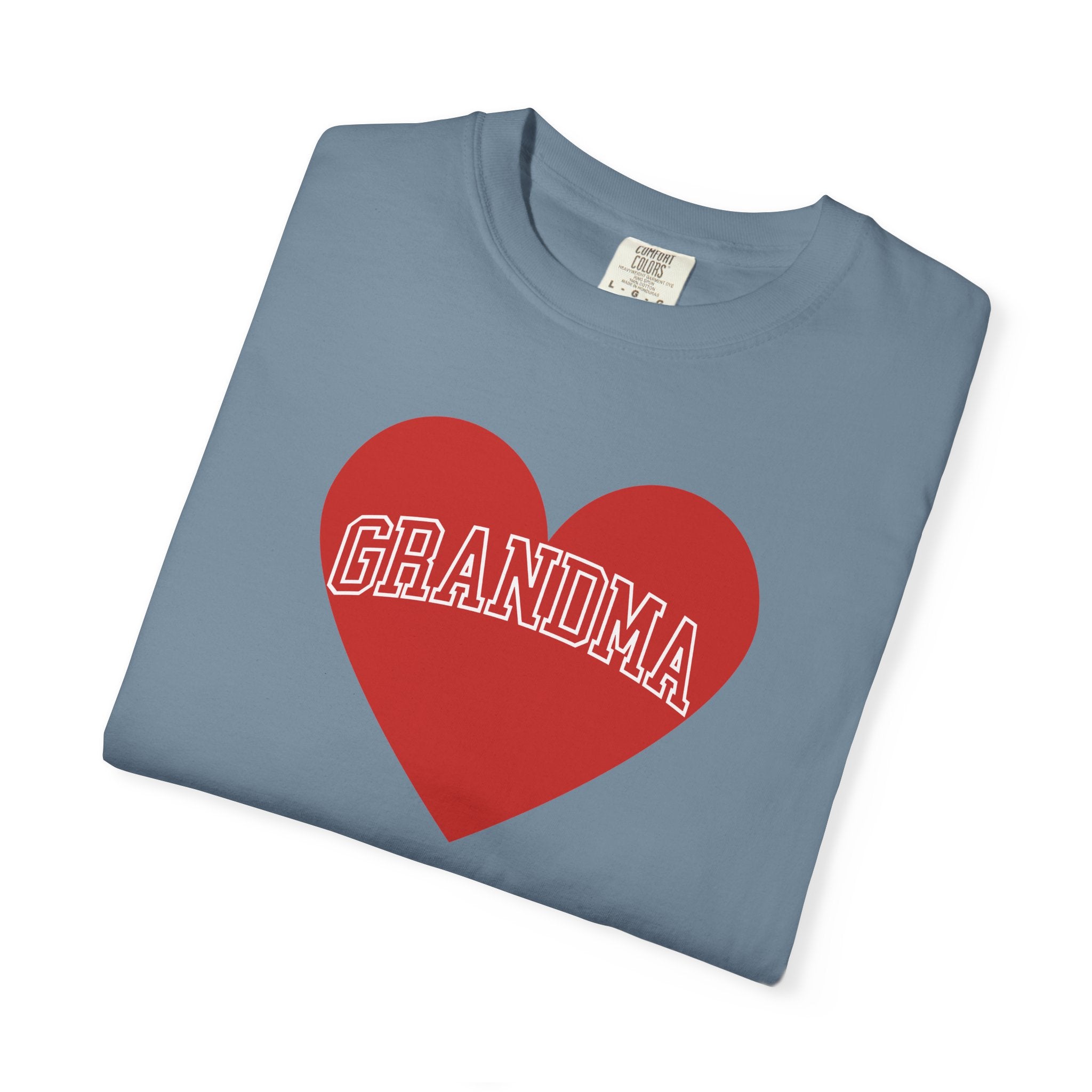 Heart & Soul Love My Grandma T-Shirt, Unisex Garment-Dyed Tee for Grandparents, Birthday Gift, Mother&