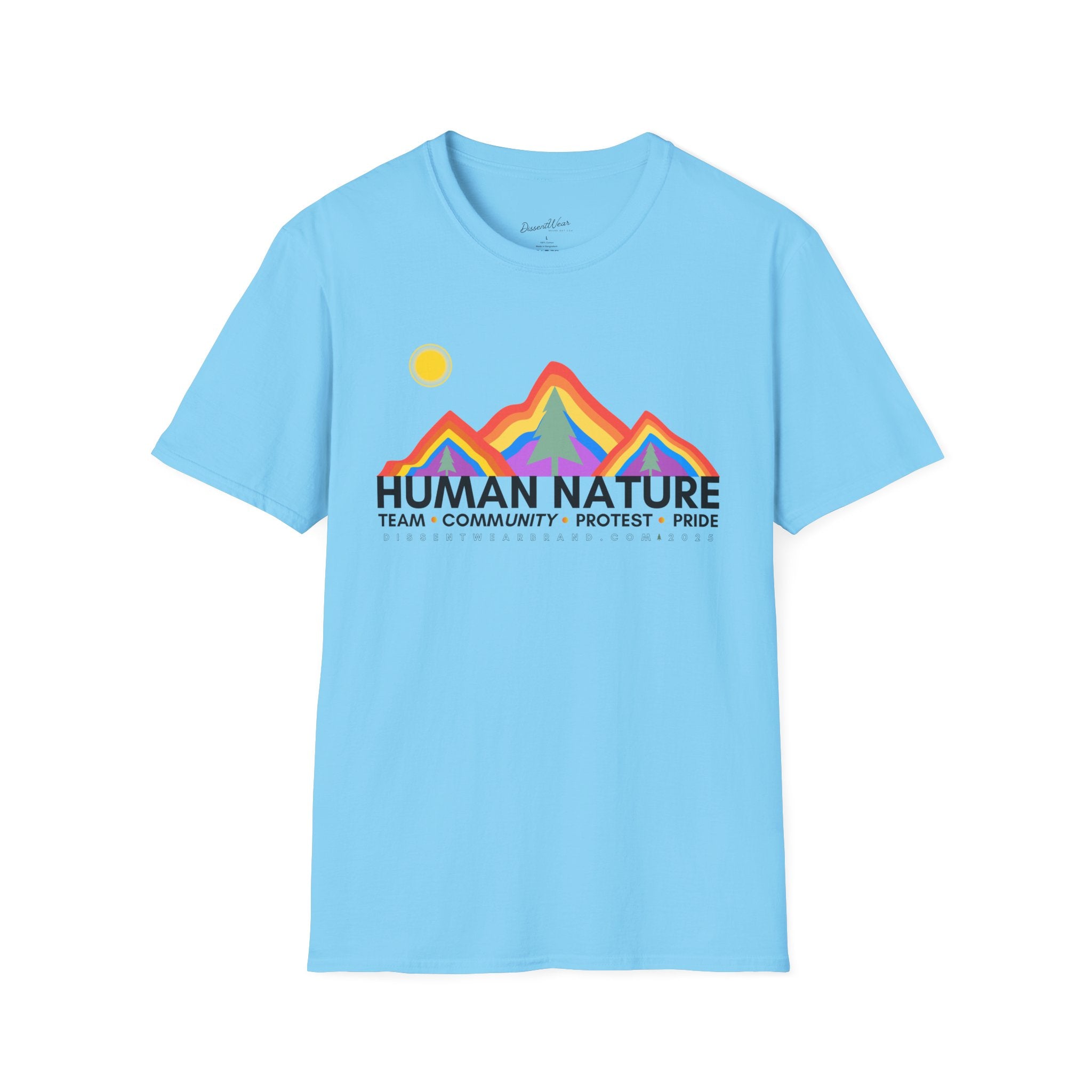 Human Nature Pride T-Shirt, Unisex Rainbow Tee, LGBTQ+ Apparel, Community Event Shirt, Gift for Equality Advocates