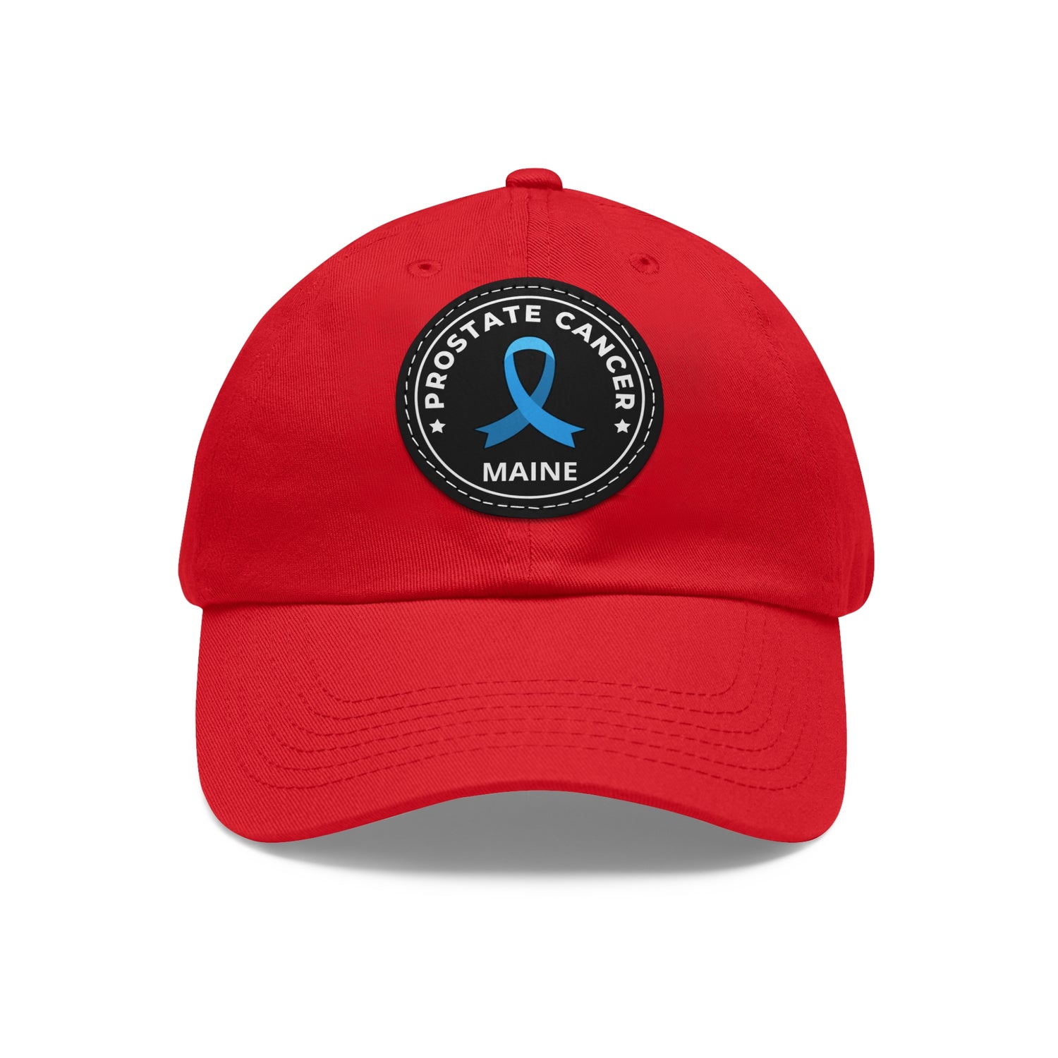 Prostate Cancer Maine Dad Hat with Leather Patch (Round)