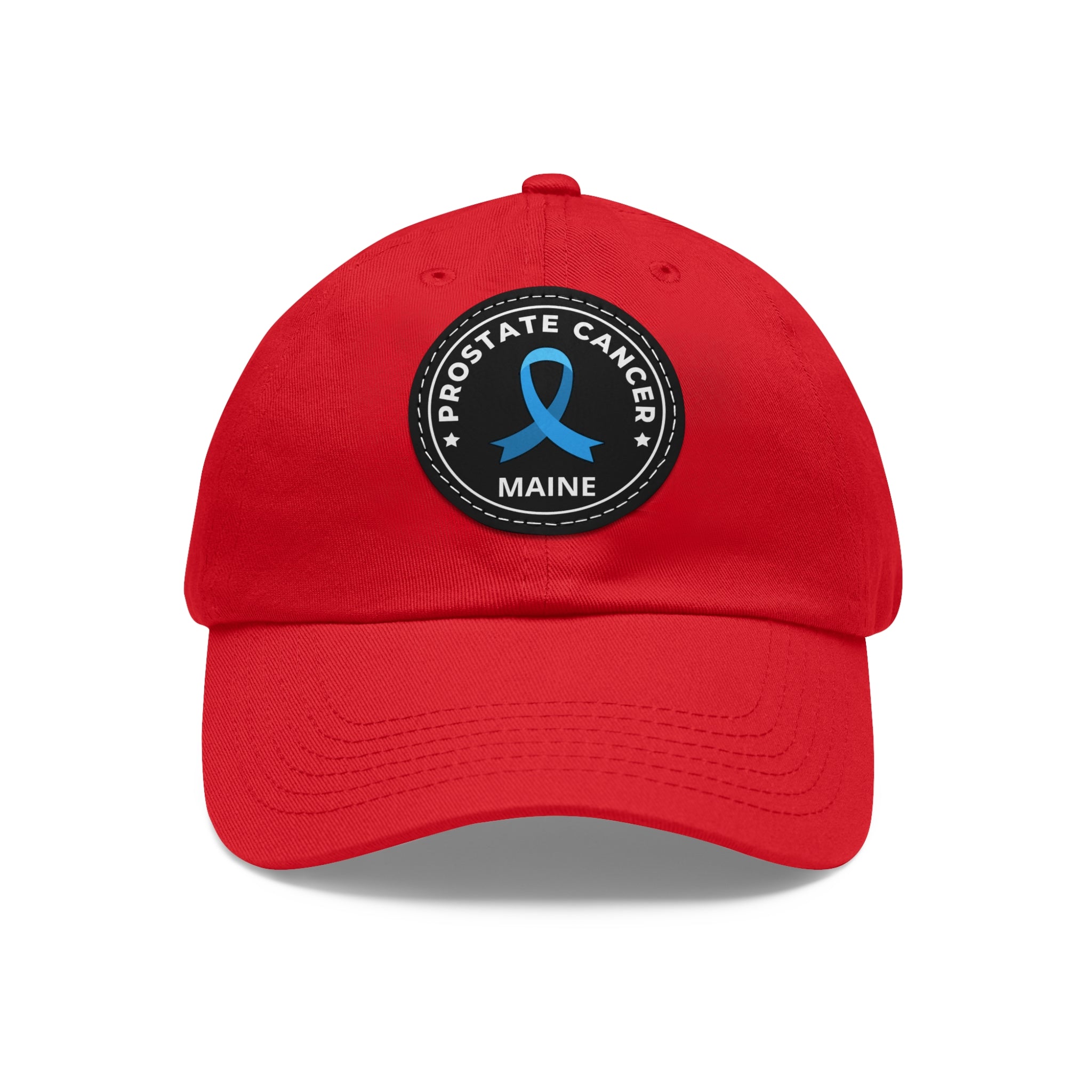 Prostate Cancer Maine Dad Hat with Leather Patch (Round)