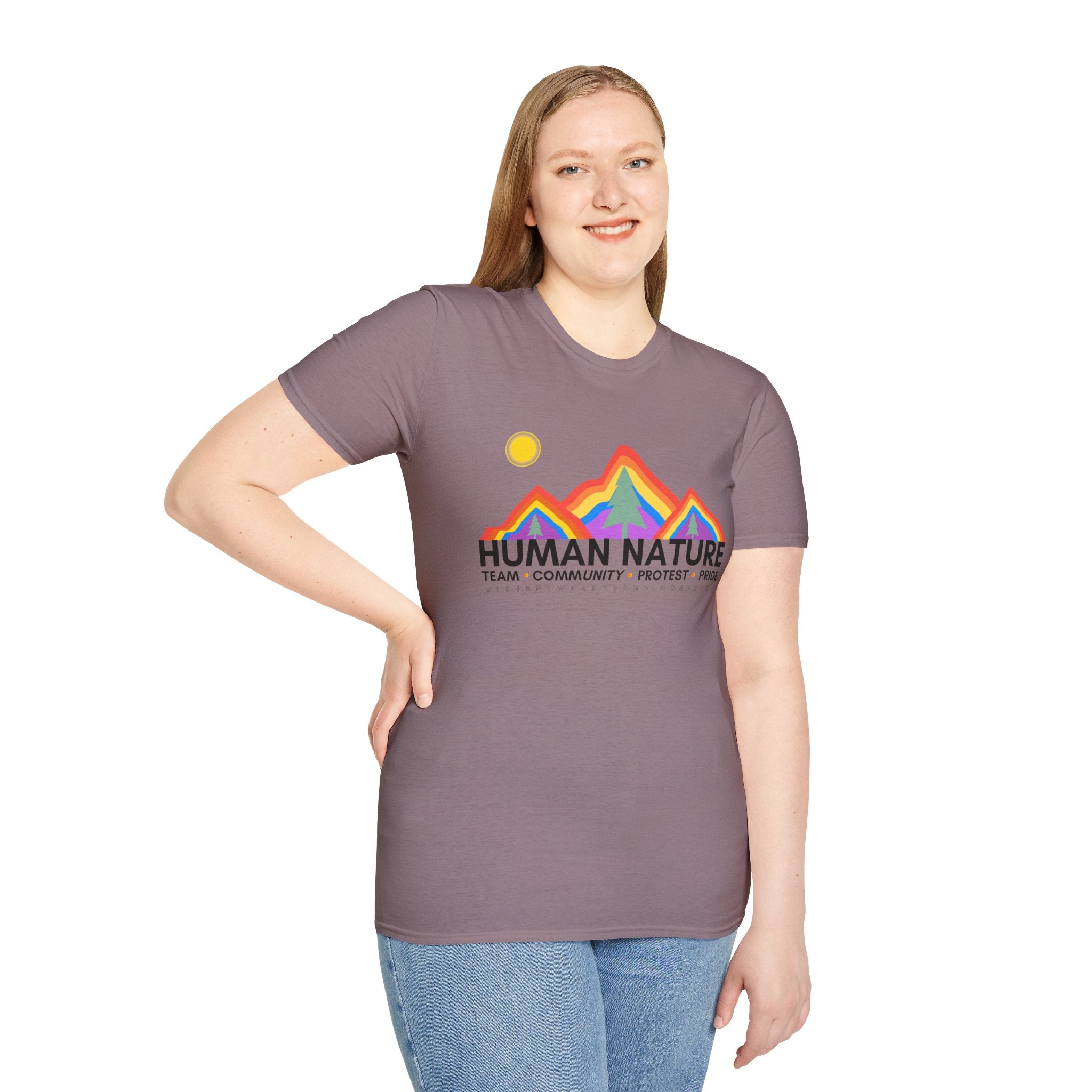 Human Nature Pride T-Shirt, Unisex Rainbow Tee, LGBTQ+ Apparel, Community Event Shirt, Gift for Equality Advocates