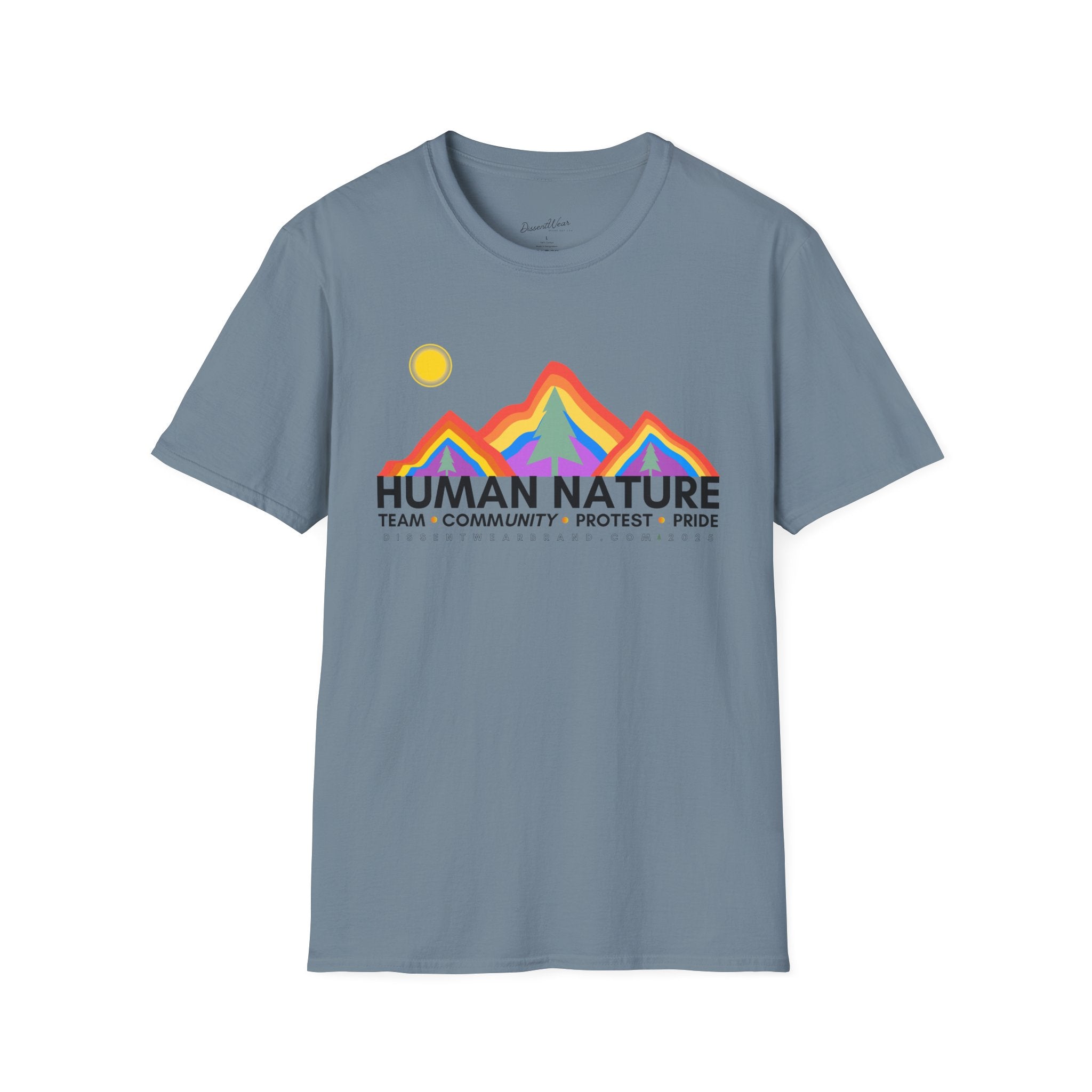 Human Nature Pride T-Shirt, Unisex Rainbow Tee, LGBTQ+ Apparel, Community Event Shirt, Gift for Equality Advocates
