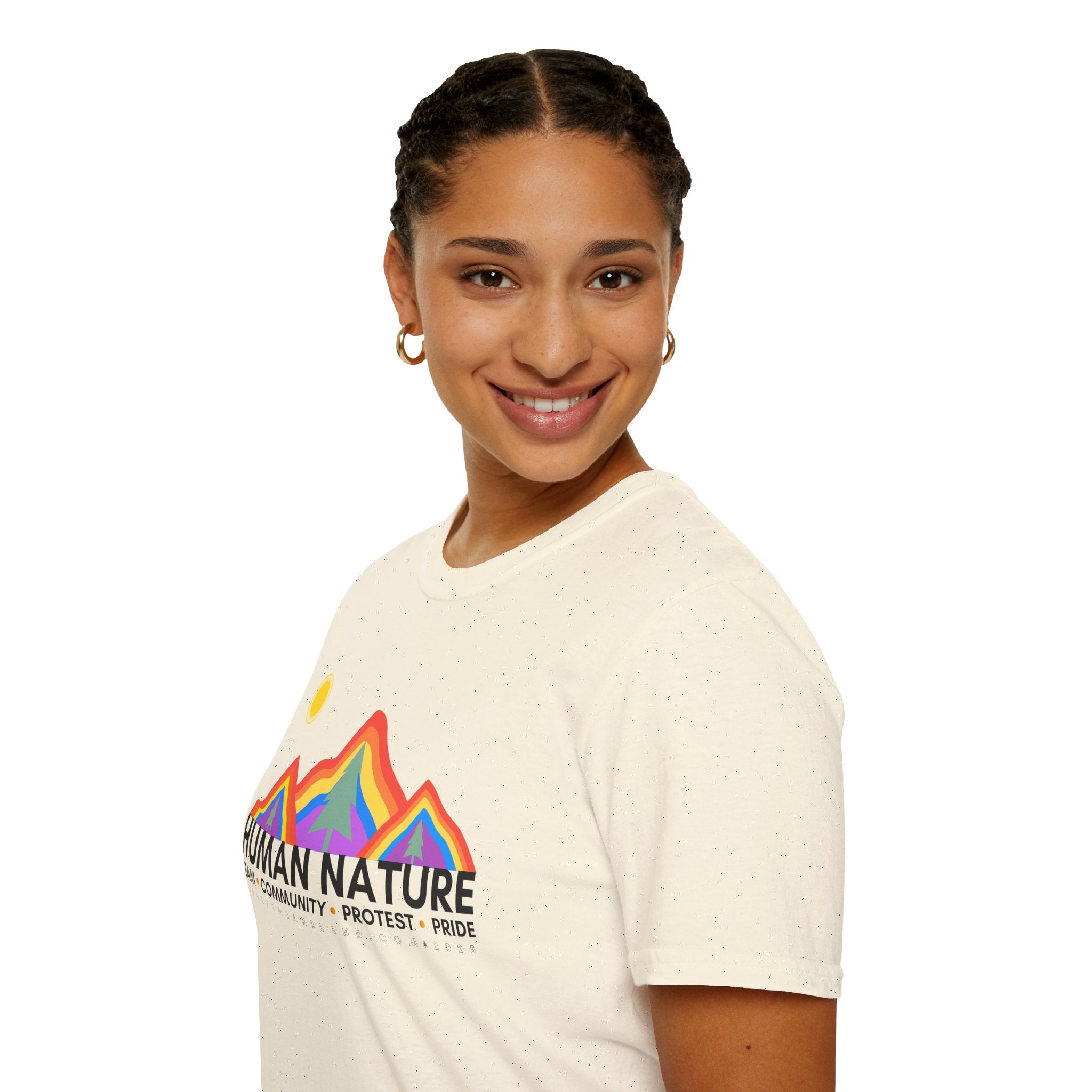 Human Nature Pride T-Shirt, Unisex Rainbow Tee, LGBTQ+ Apparel, Community Event Shirt, Gift for Equality Advocates