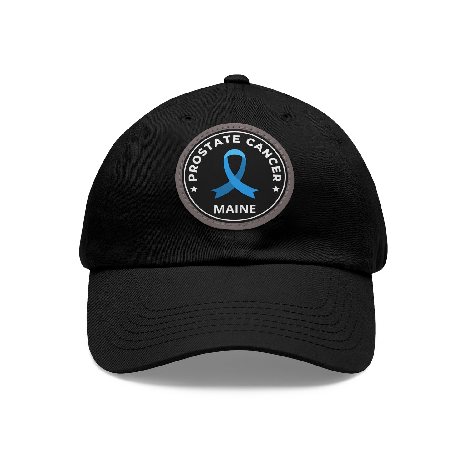 Prostate Cancer Maine Dad Hat with Leather Patch (Round)