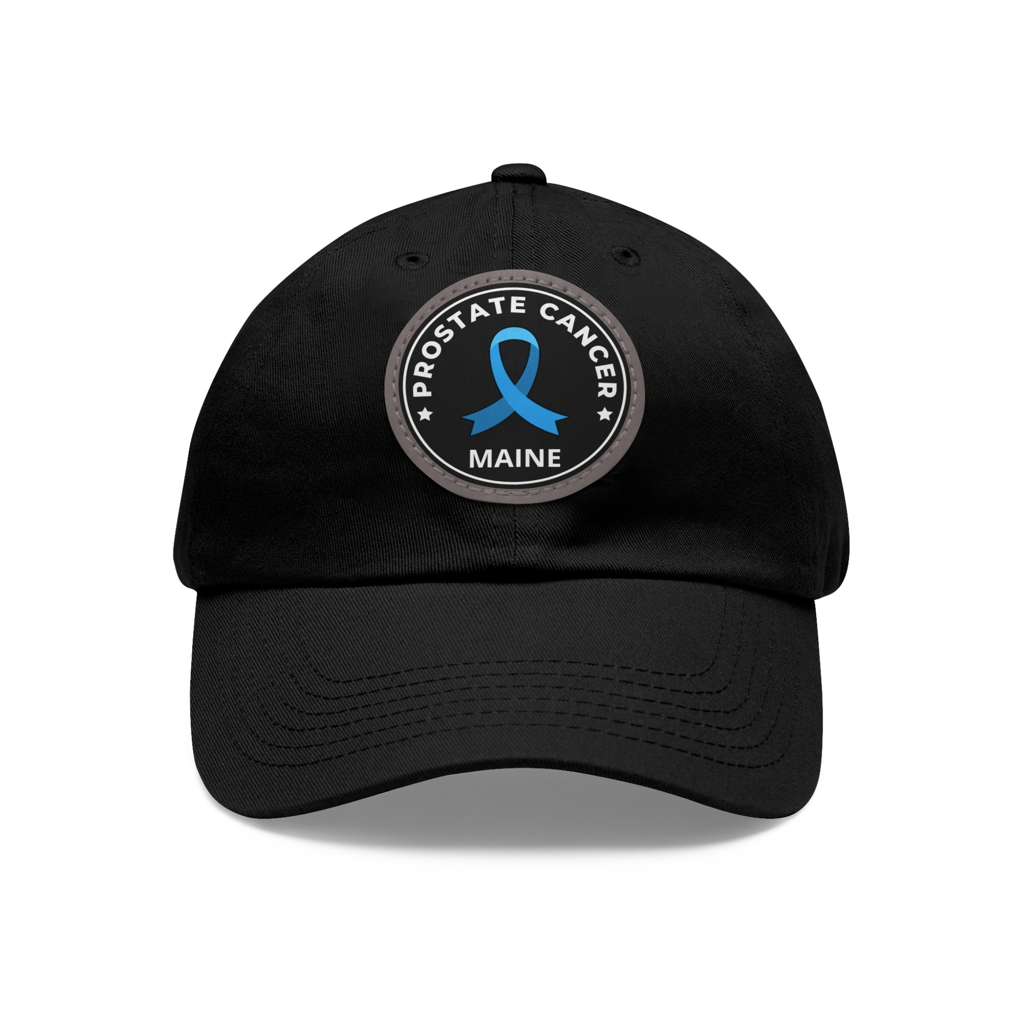 Prostate Cancer Maine Dad Hat with Leather Patch (Round)