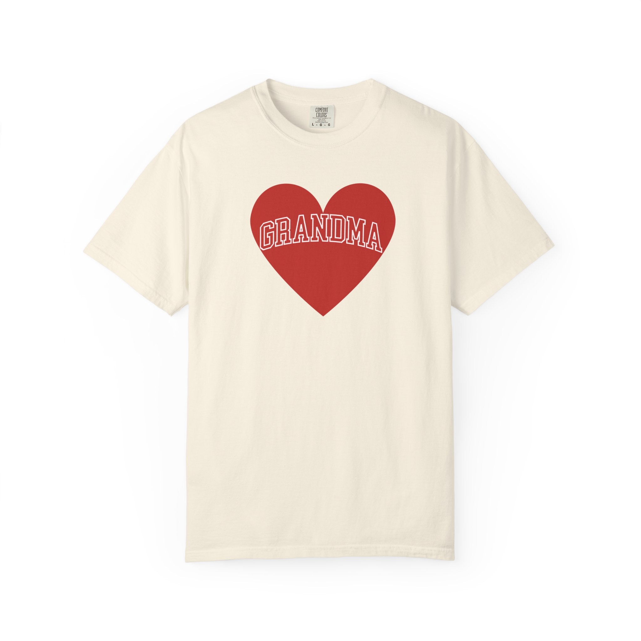 Heart & Soul Love My Grandma T-Shirt, Unisex Garment-Dyed Tee for Grandparents, Birthday Gift, Mother&