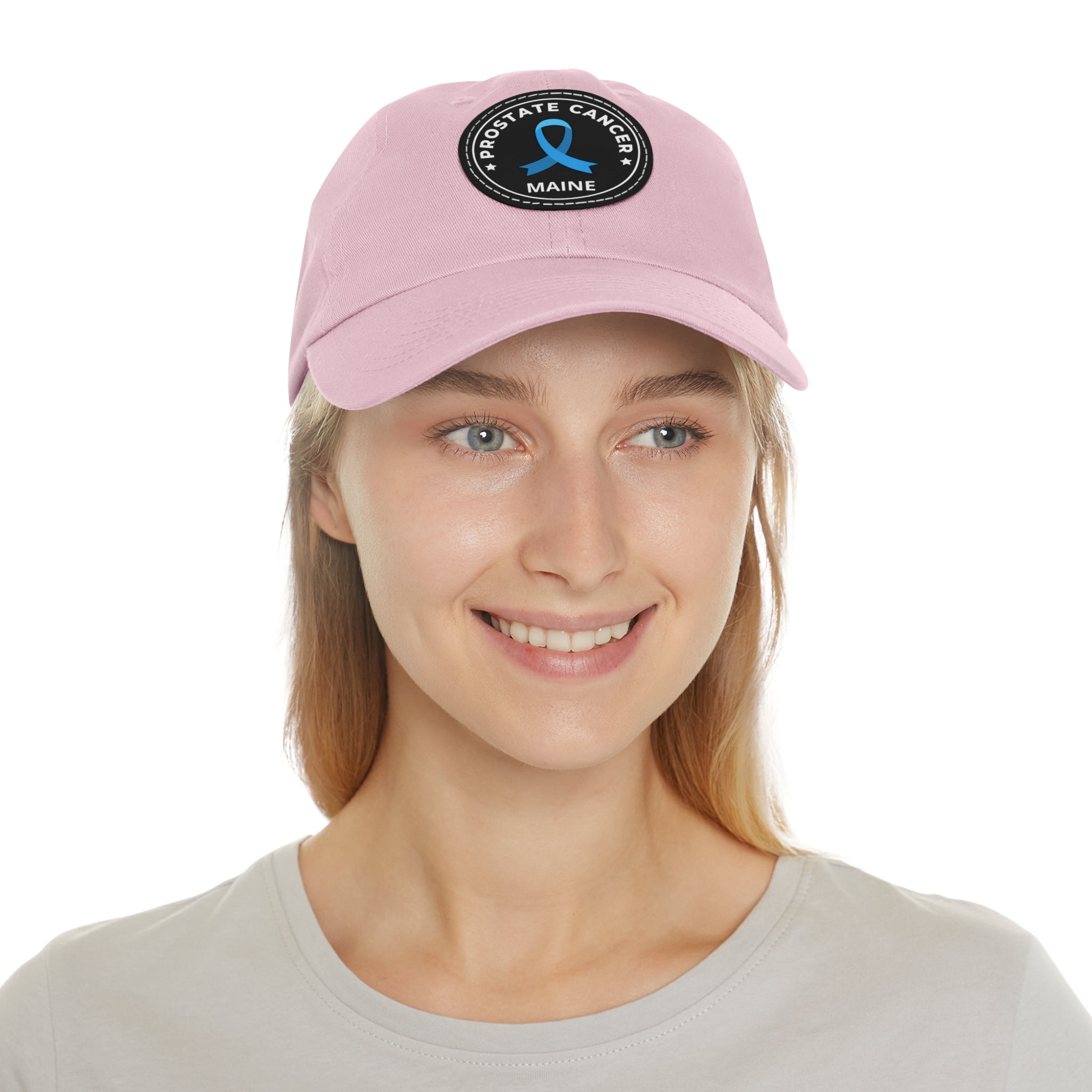 Prostate Cancer Maine Dad Hat with Leather Patch (Round)