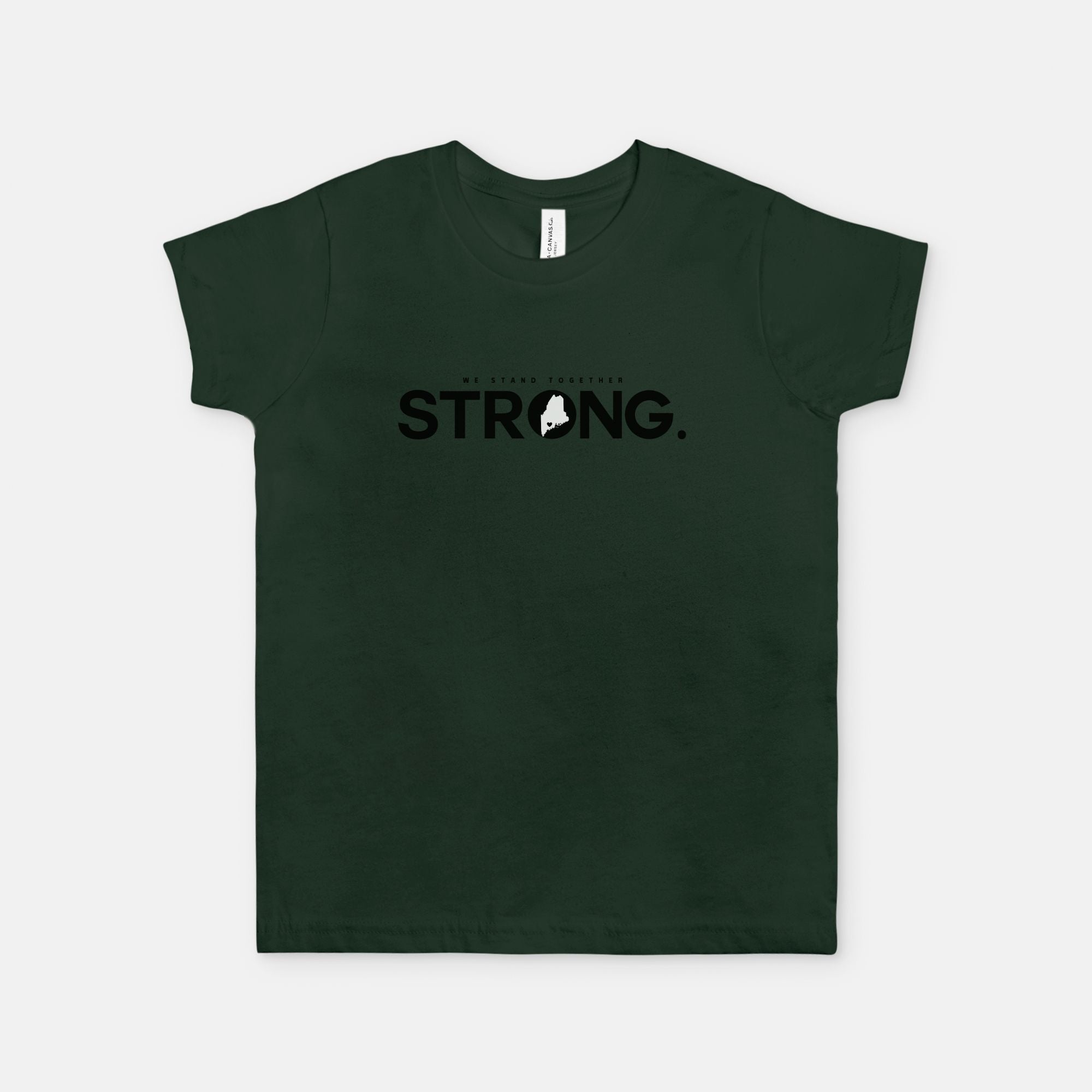 We Stand Together STRONG. Maine Support Lewiston Youth Tee - ALL proceeds will go to victim funds