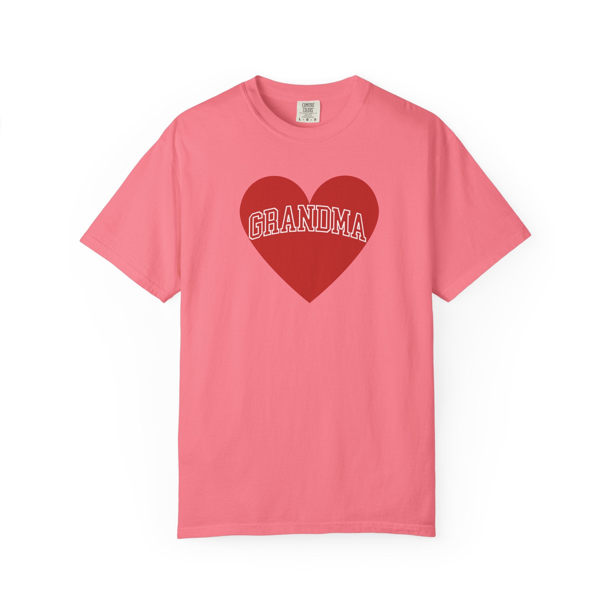 Heart & Soul Love My Grandma T-Shirt, Unisex Garment-Dyed Tee for Grandparents, Birthday Gift, Mother&