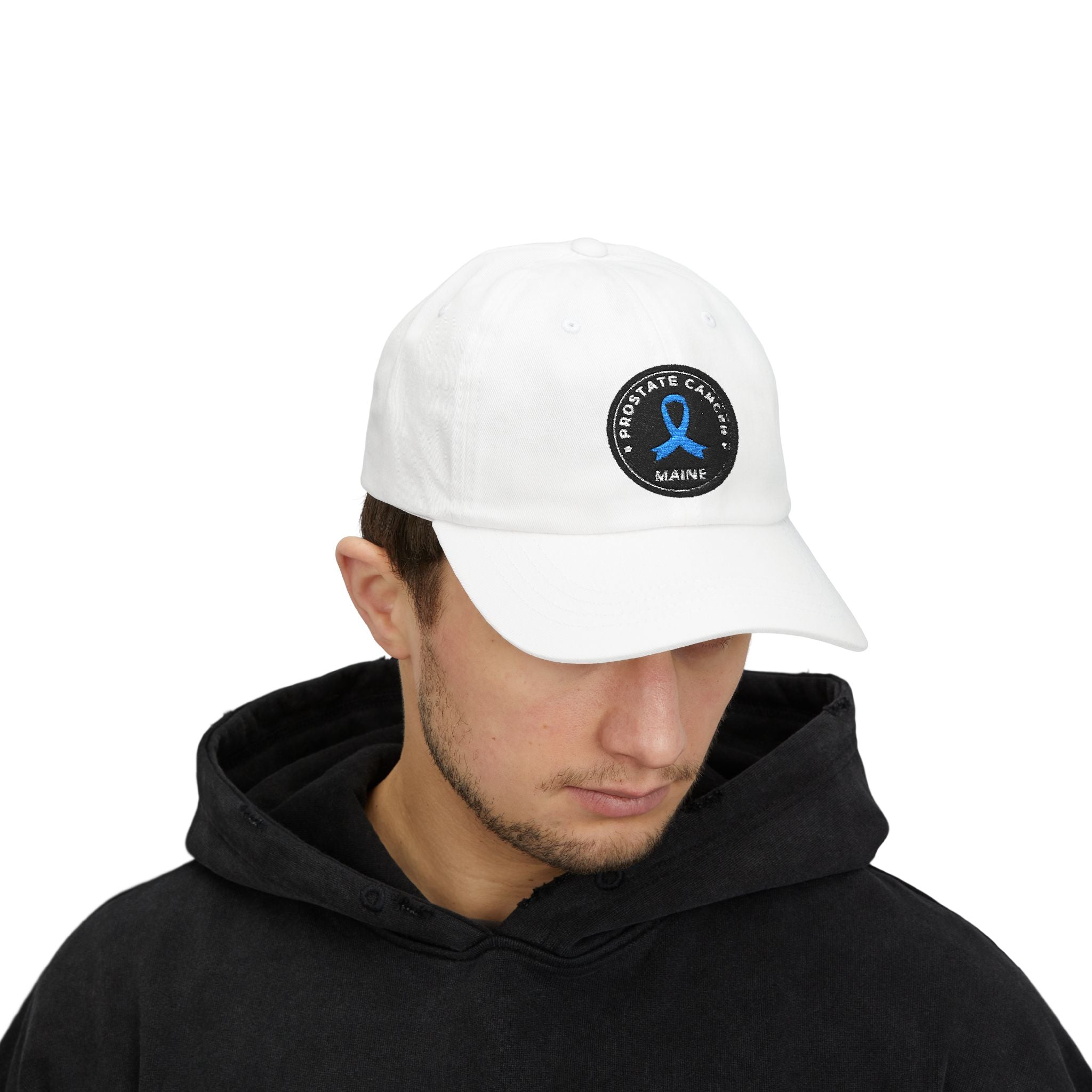 Prostate Cancer Awareness Dad Cap | Classic White Hat for Support, Gifts, Fundraisers, Awareness Events, Everyday Wear