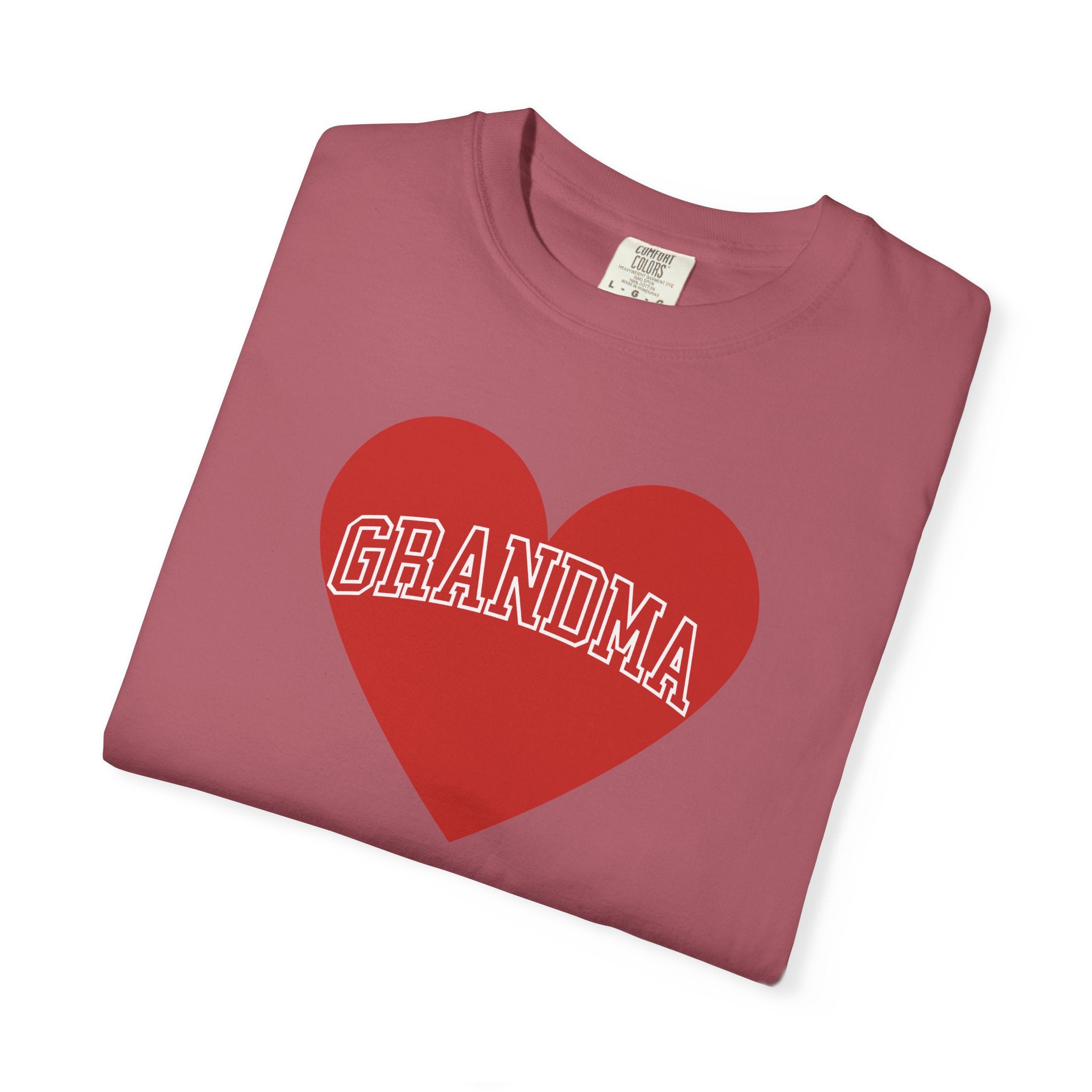 Heart & Soul Love My Grandma T-Shirt, Unisex Garment-Dyed Tee for Grandparents, Birthday Gift, Mother&