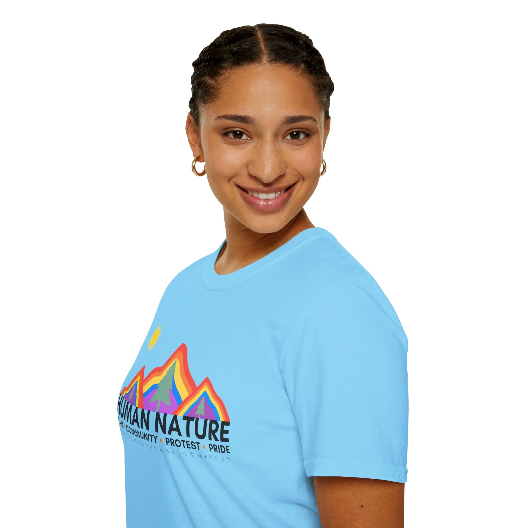 Human Nature Pride T-Shirt, Unisex Rainbow Tee, LGBTQ+ Apparel, Community Event Shirt, Gift for Equality Advocates