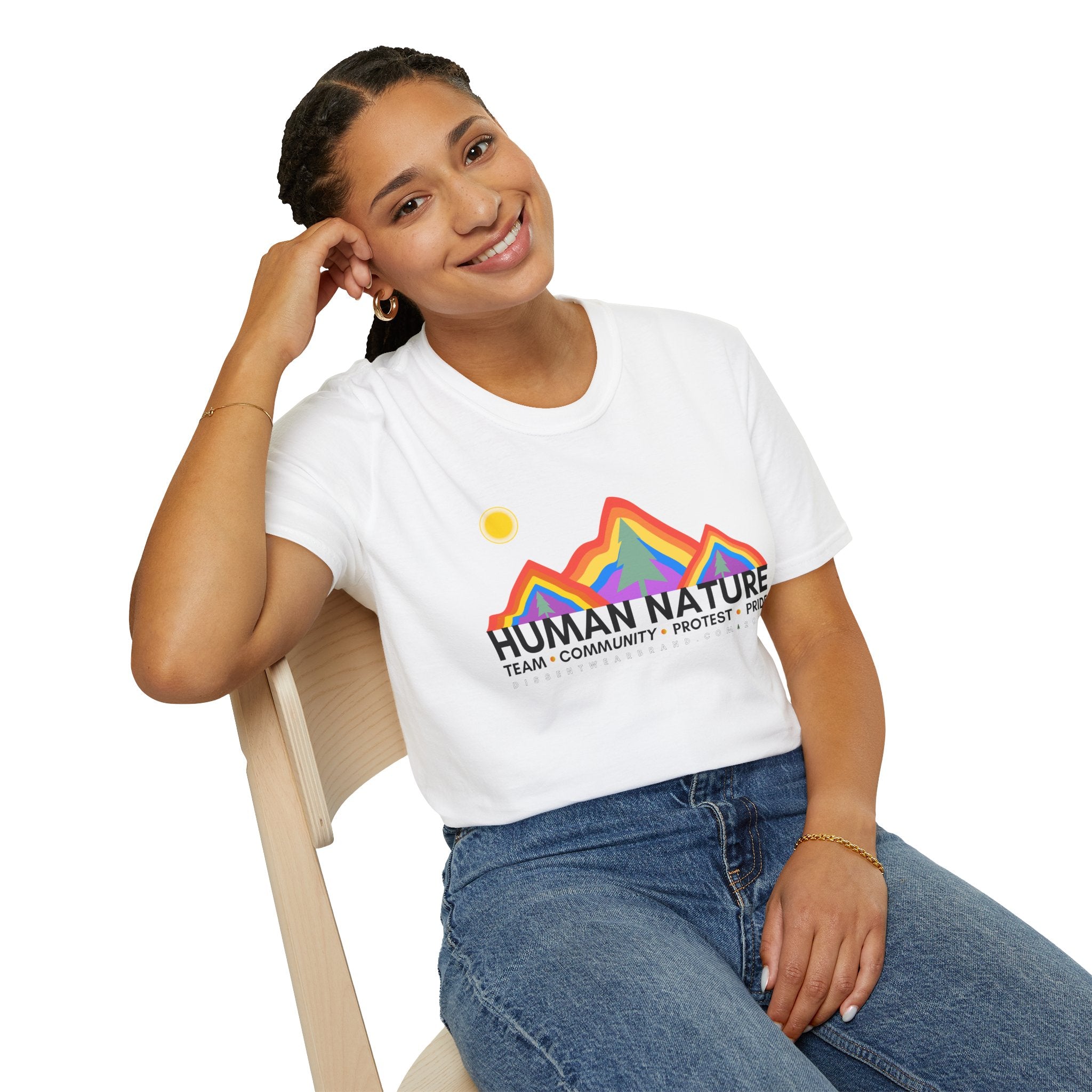 Human Nature Pride T-Shirt, Unisex Rainbow Tee, LGBTQ+ Apparel, Community Event Shirt, Gift for Equality Advocates