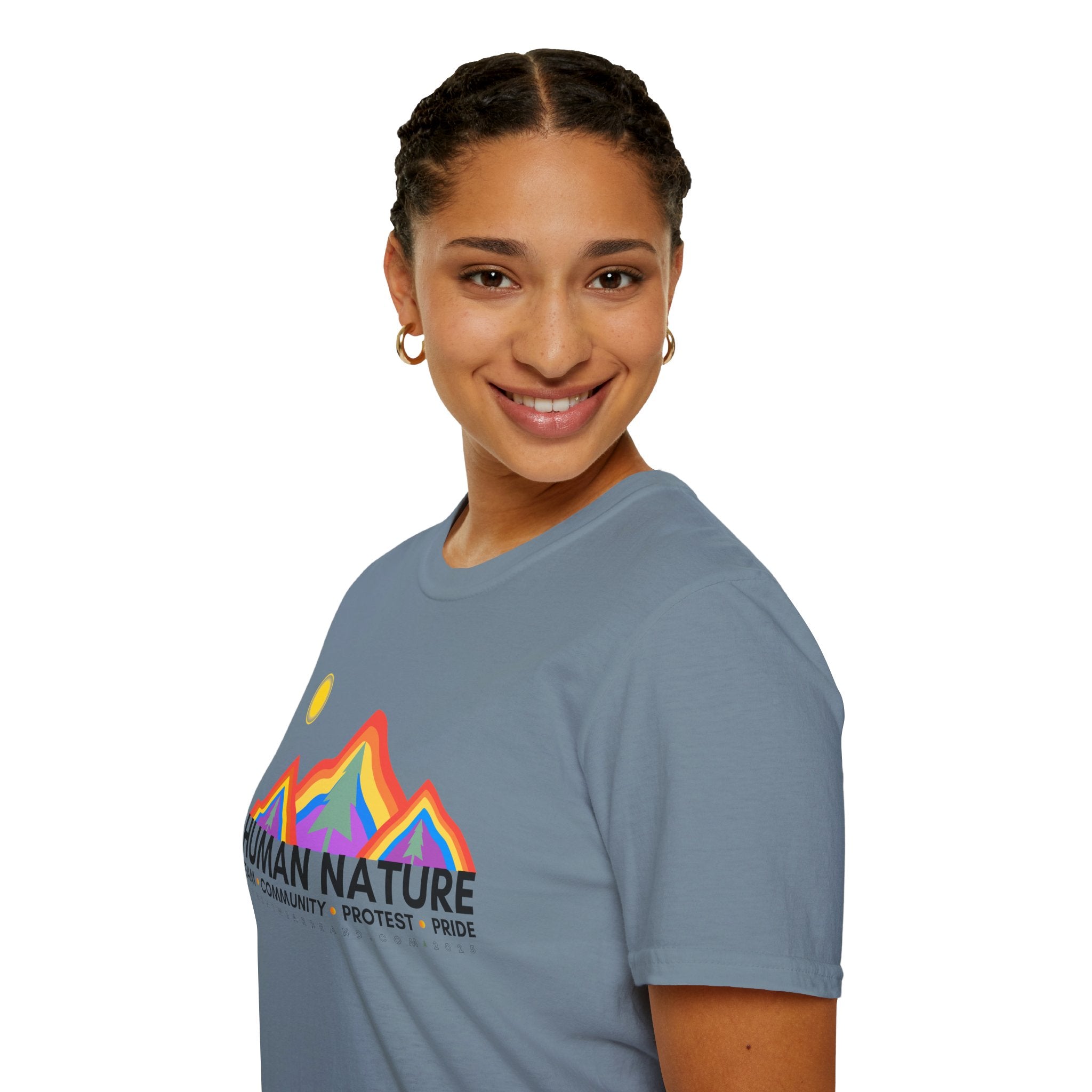 Human Nature Pride T-Shirt, Unisex Rainbow Tee, LGBTQ+ Apparel, Community Event Shirt, Gift for Equality Advocates