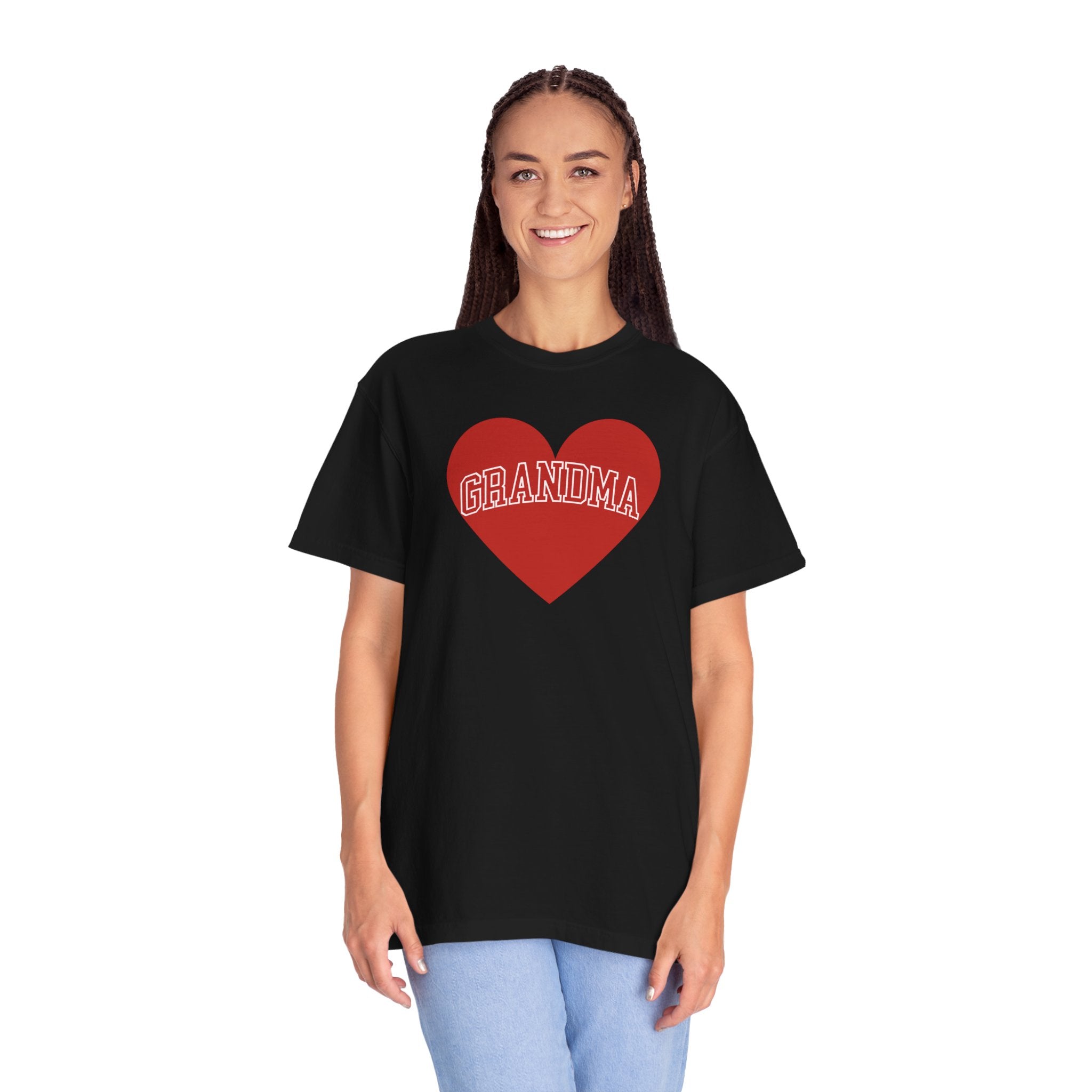 Heart & Soul Love My Grandma T-Shirt, Unisex Garment-Dyed Tee for Grandparents, Birthday Gift, Mother&