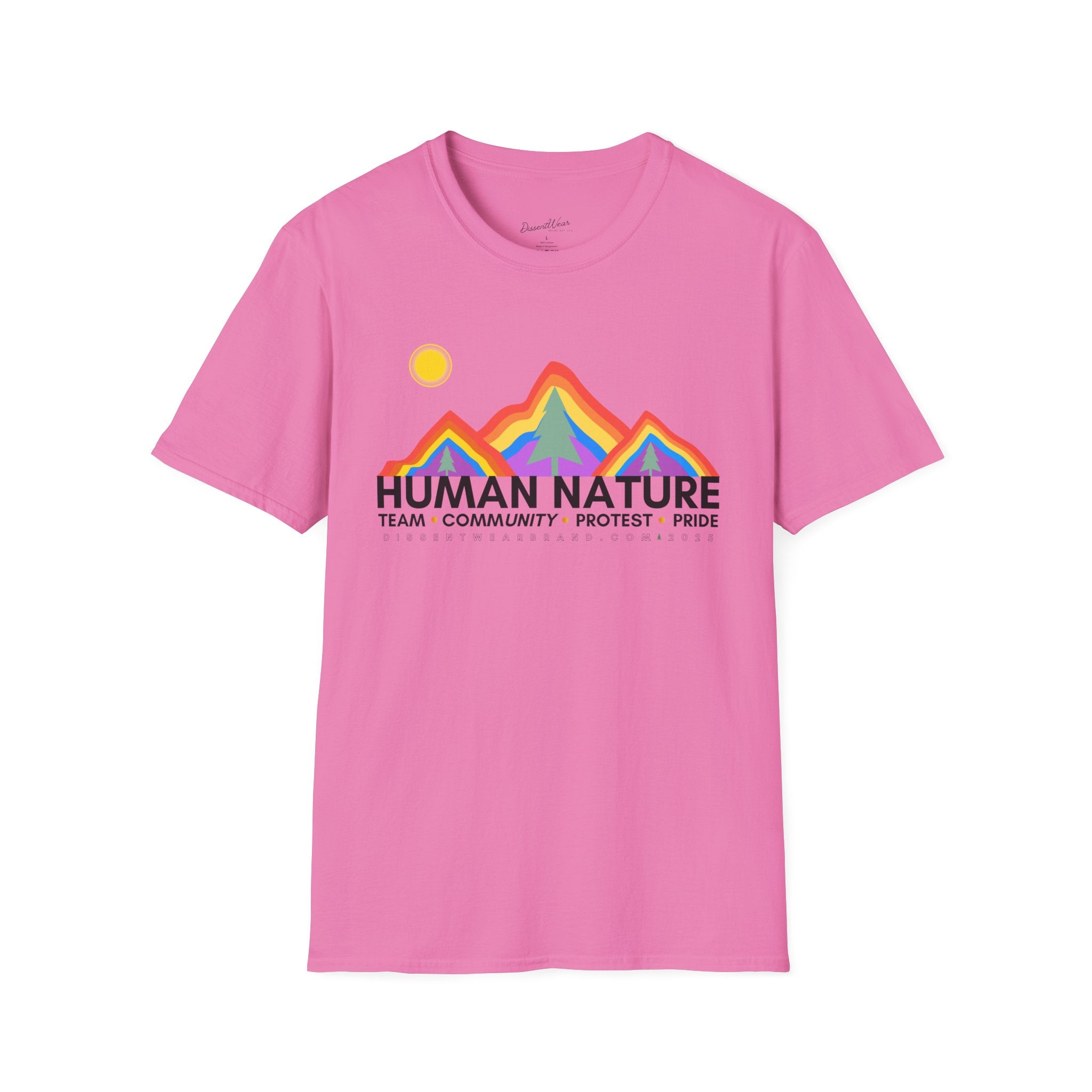 Human Nature Pride T-Shirt, Unisex Rainbow Tee, LGBTQ+ Apparel, Community Event Shirt, Gift for Equality Advocates
