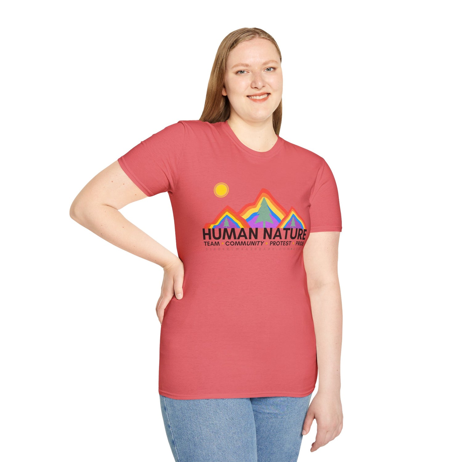 Human Nature Pride T-Shirt, Unisex Rainbow Tee, LGBTQ+ Apparel, Community Event Shirt, Gift for Equality Advocates