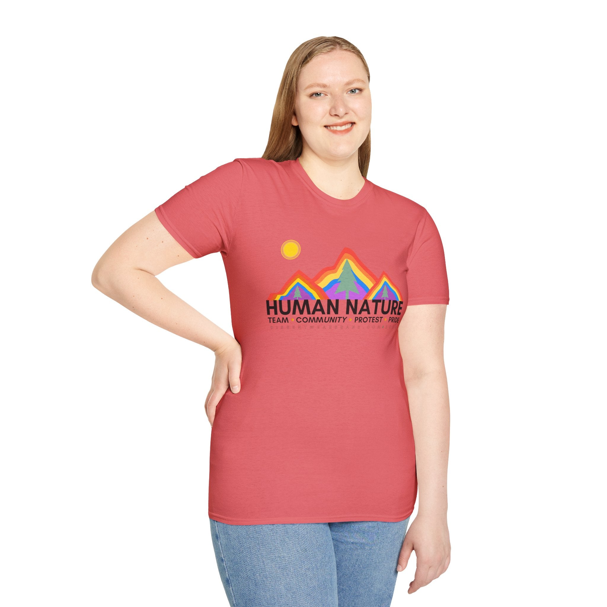Human Nature Pride T-Shirt, Unisex Rainbow Tee, LGBTQ+ Apparel, Community Event Shirt, Gift for Equality Advocates