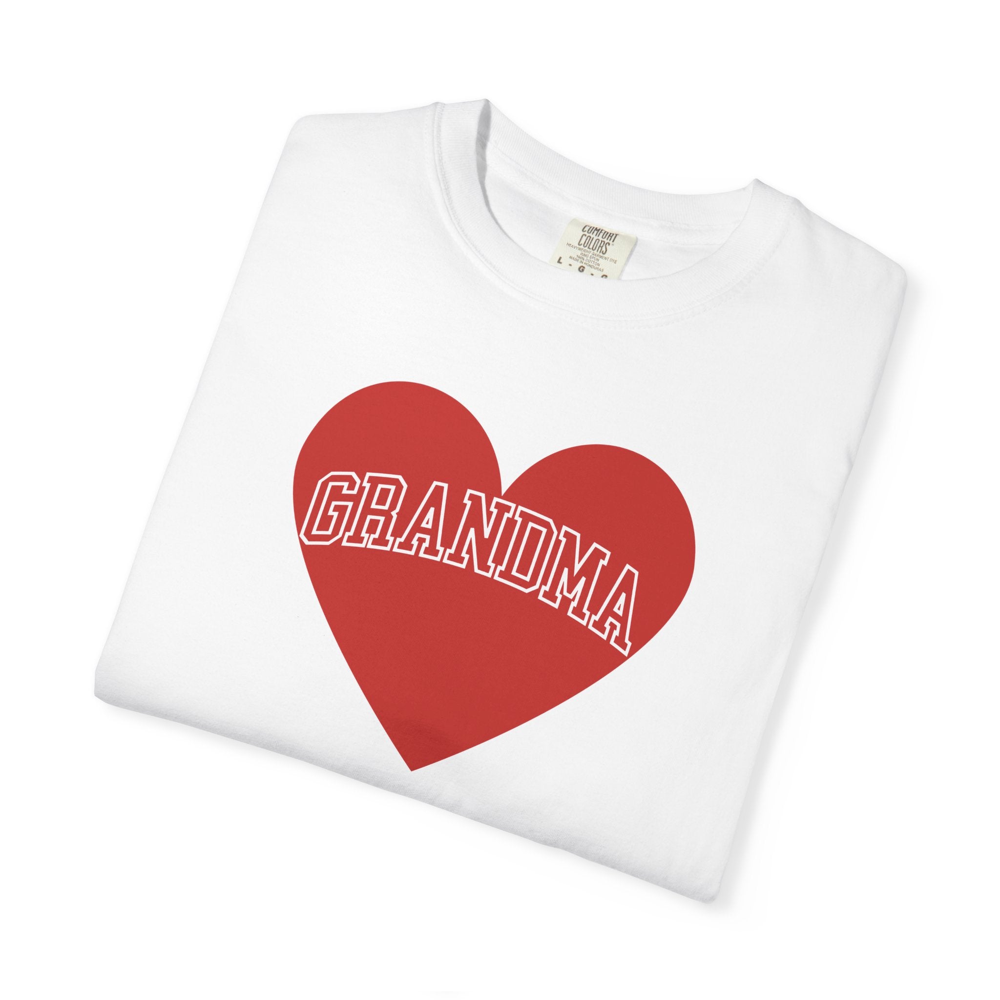 Heart & Soul Love My Grandma T-Shirt, Unisex Garment-Dyed Tee for Grandparents, Birthday Gift, Mother&