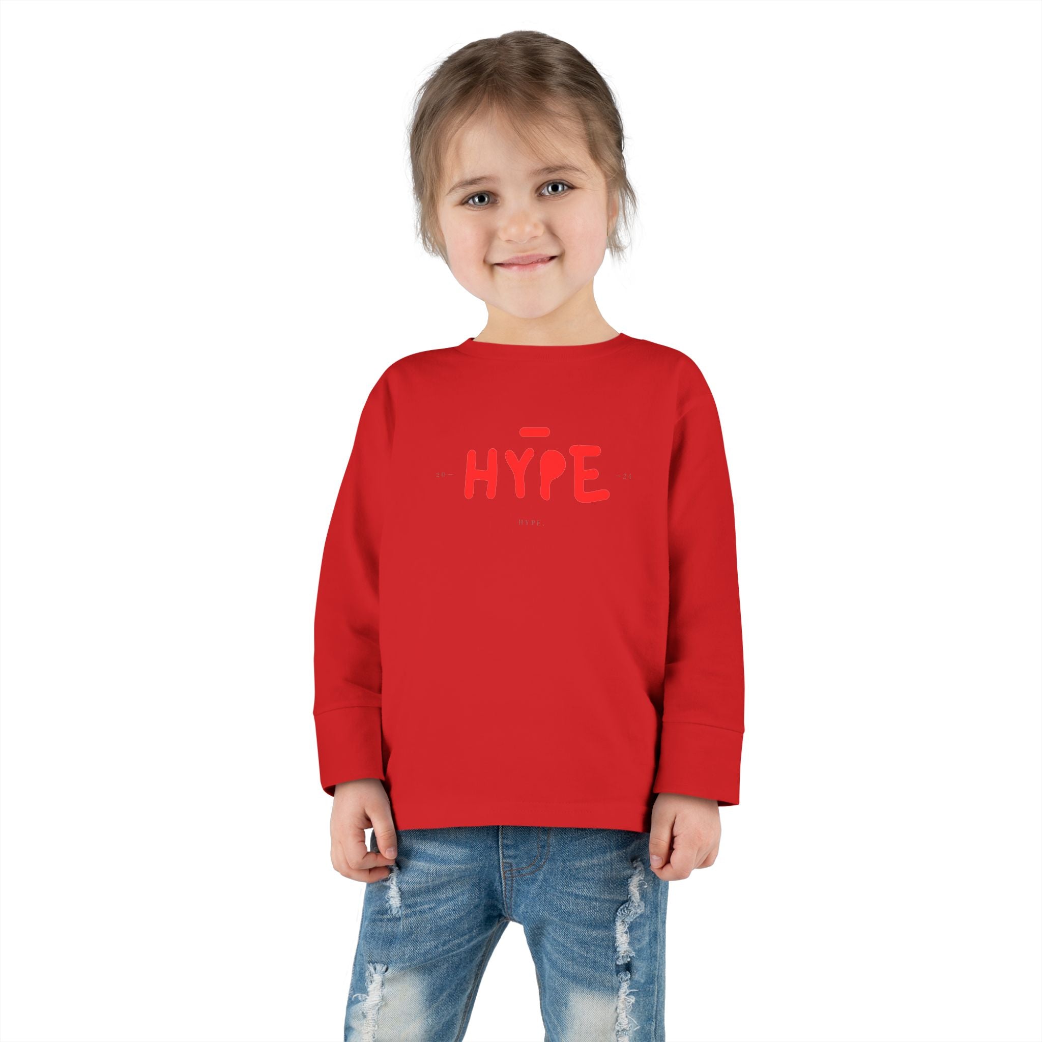 Toddler Long Sleeve Tee HYPE Trendy Toddler Long Sleeve T Shirt