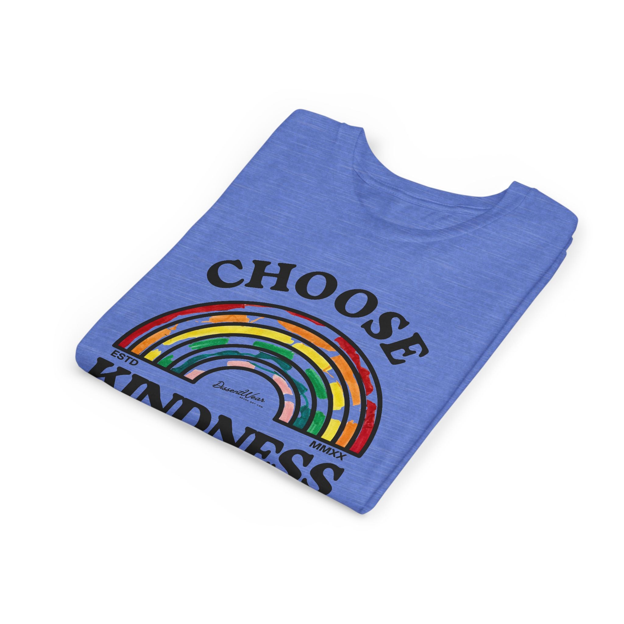 Choose Kindness Youth Short Sleeve Tee, Kids T-Shirt, Rainbow Tee, Positive Message Shirt, Gift for Motivational Attitude