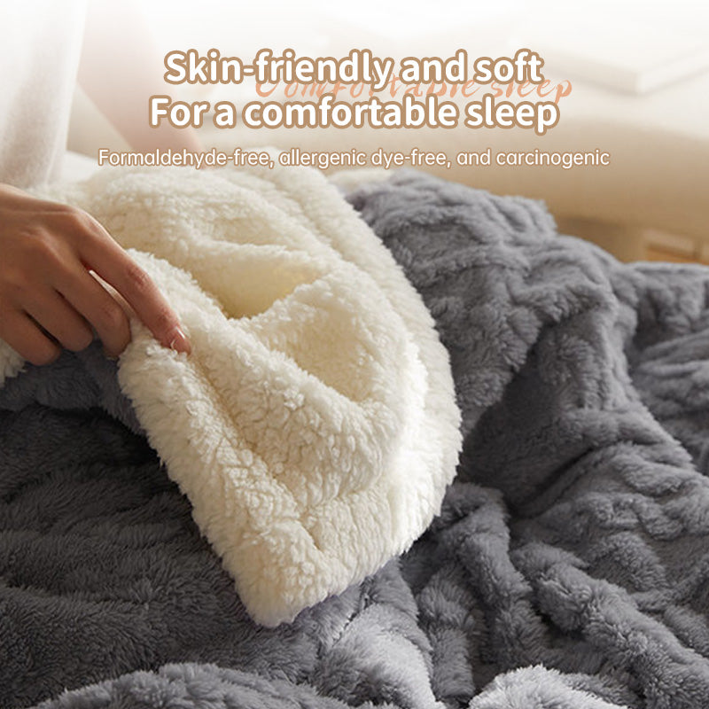 Double-Layer Polar Blanket (Autumn/Winter) – Thick Warm Soft Fleece for Office Naps, Sofa Beds