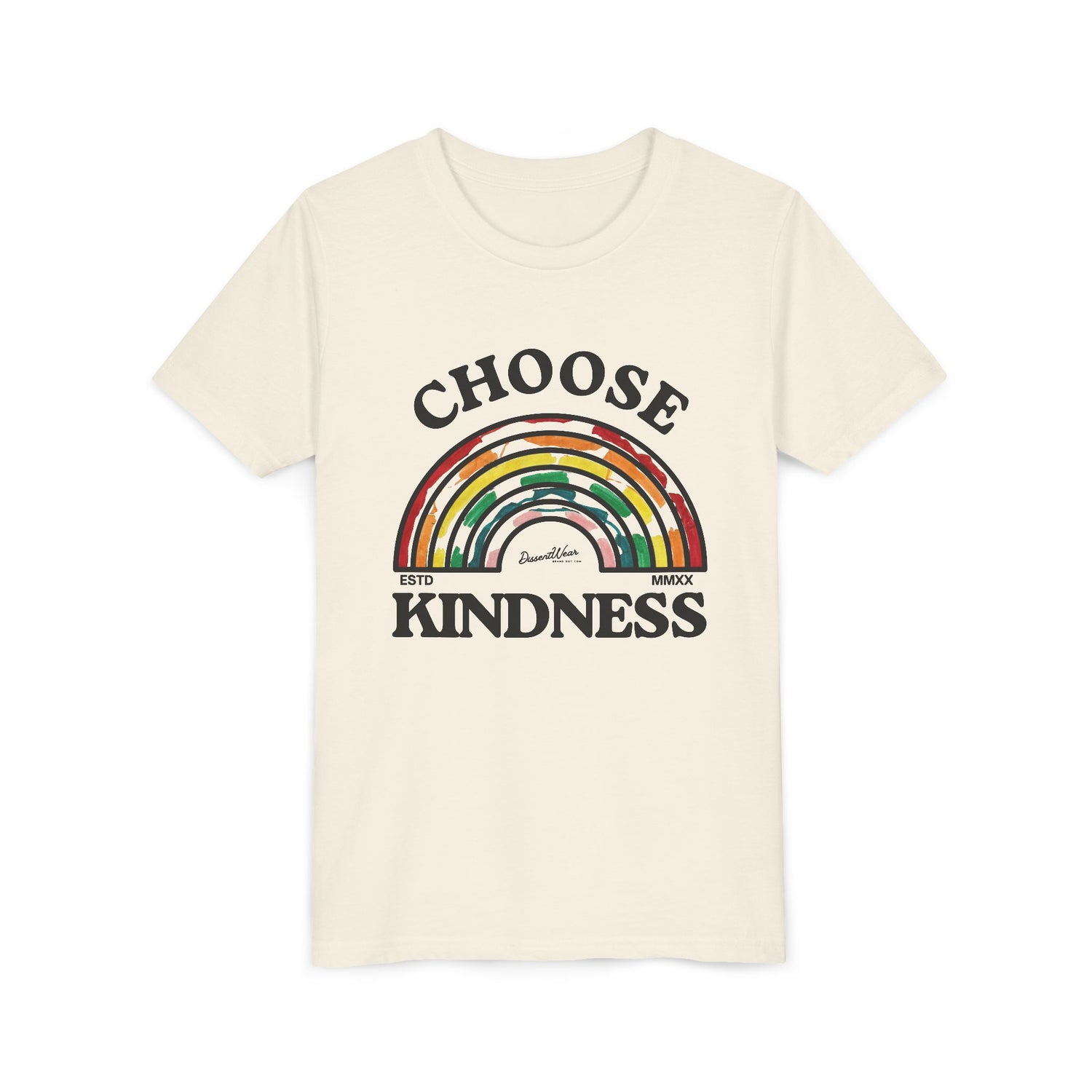 Choose Kindness Youth Short Sleeve Tee, Kids T-Shirt, Rainbow Tee, Positive Message Shirt, Gift for Motivational Attitude