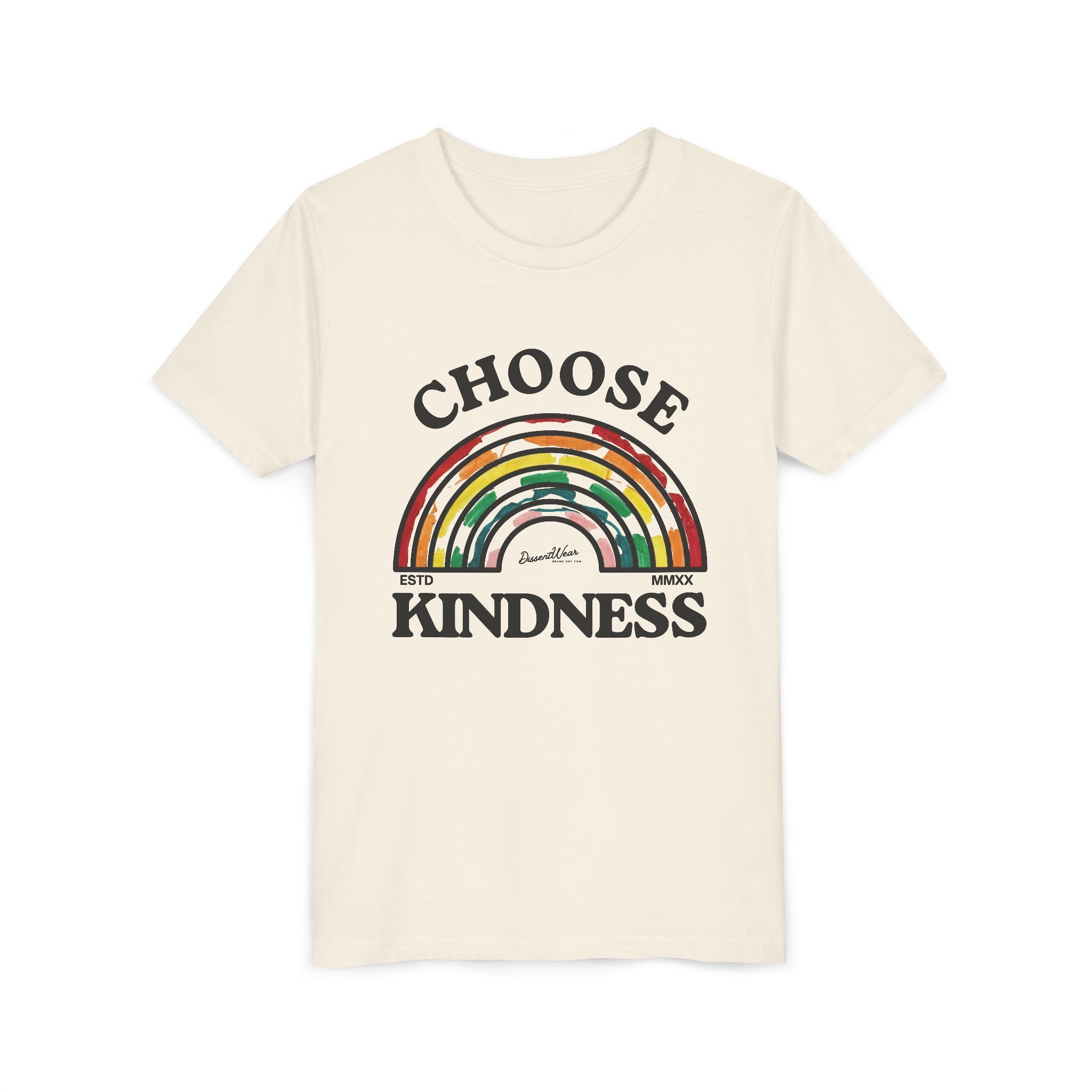 Choose Kindness Youth Short Sleeve Tee, Kids T-Shirt, Rainbow Tee, Positive Message Shirt, Gift for Motivational Attitude