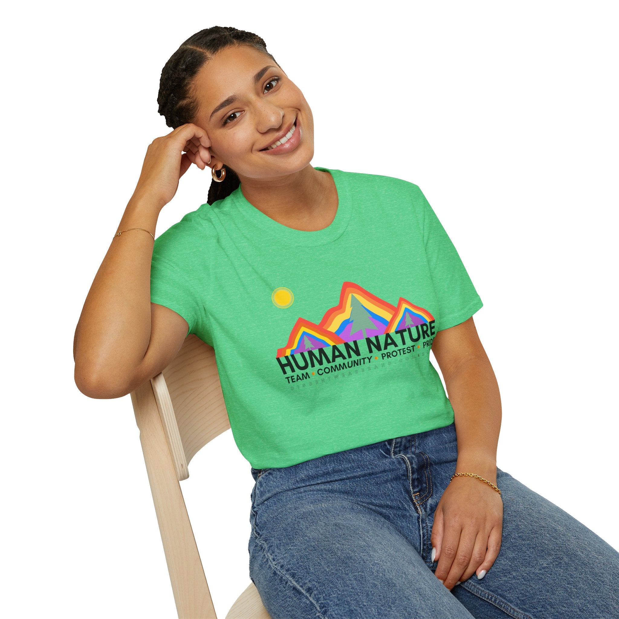 Human Nature Pride T-Shirt, Unisex Rainbow Tee, LGBTQ+ Apparel, Community Event Shirt, Gift for Equality Advocates