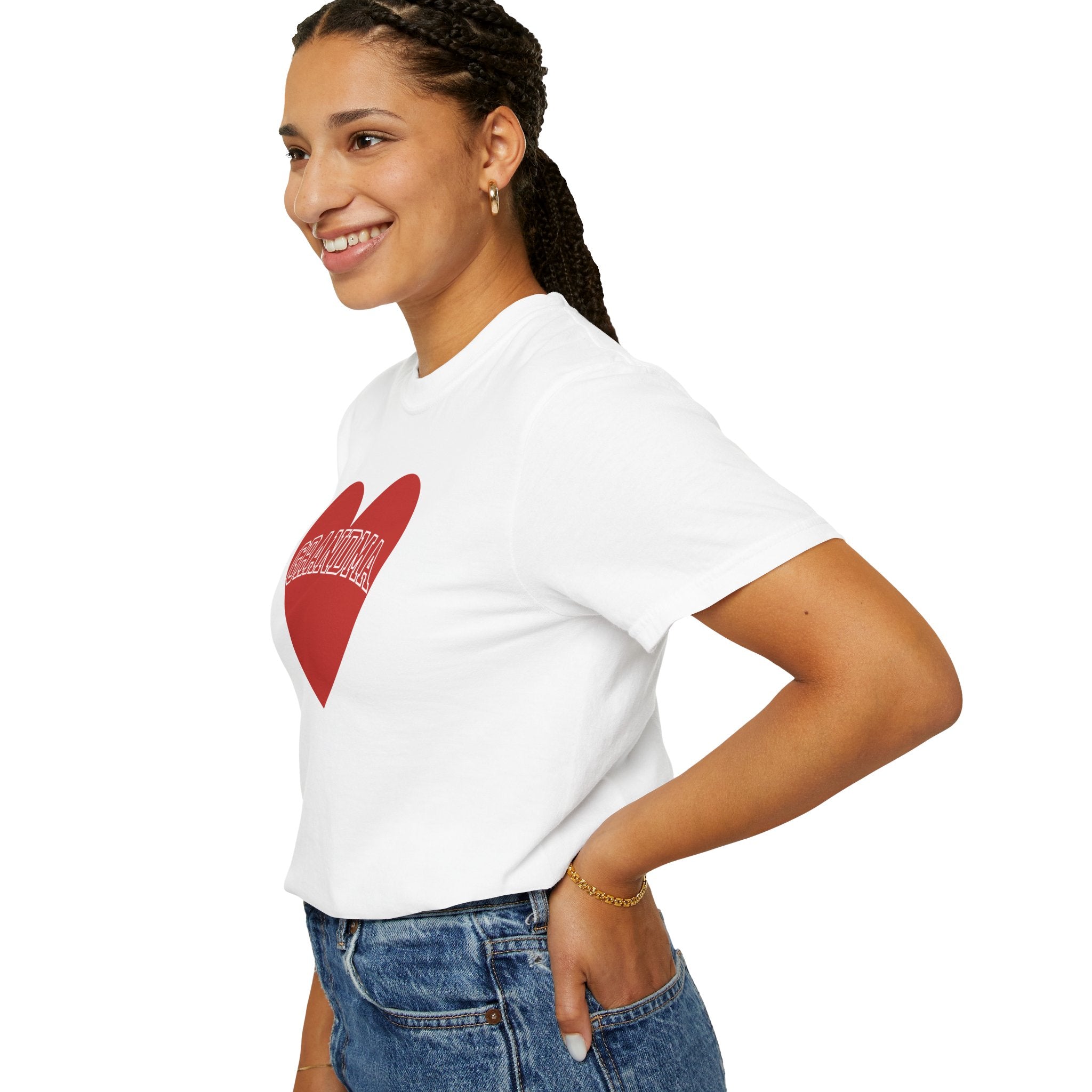 Heart & Soul Love My Grandma T-Shirt, Unisex Garment-Dyed Tee for Grandparents, Birthday Gift, Mother&