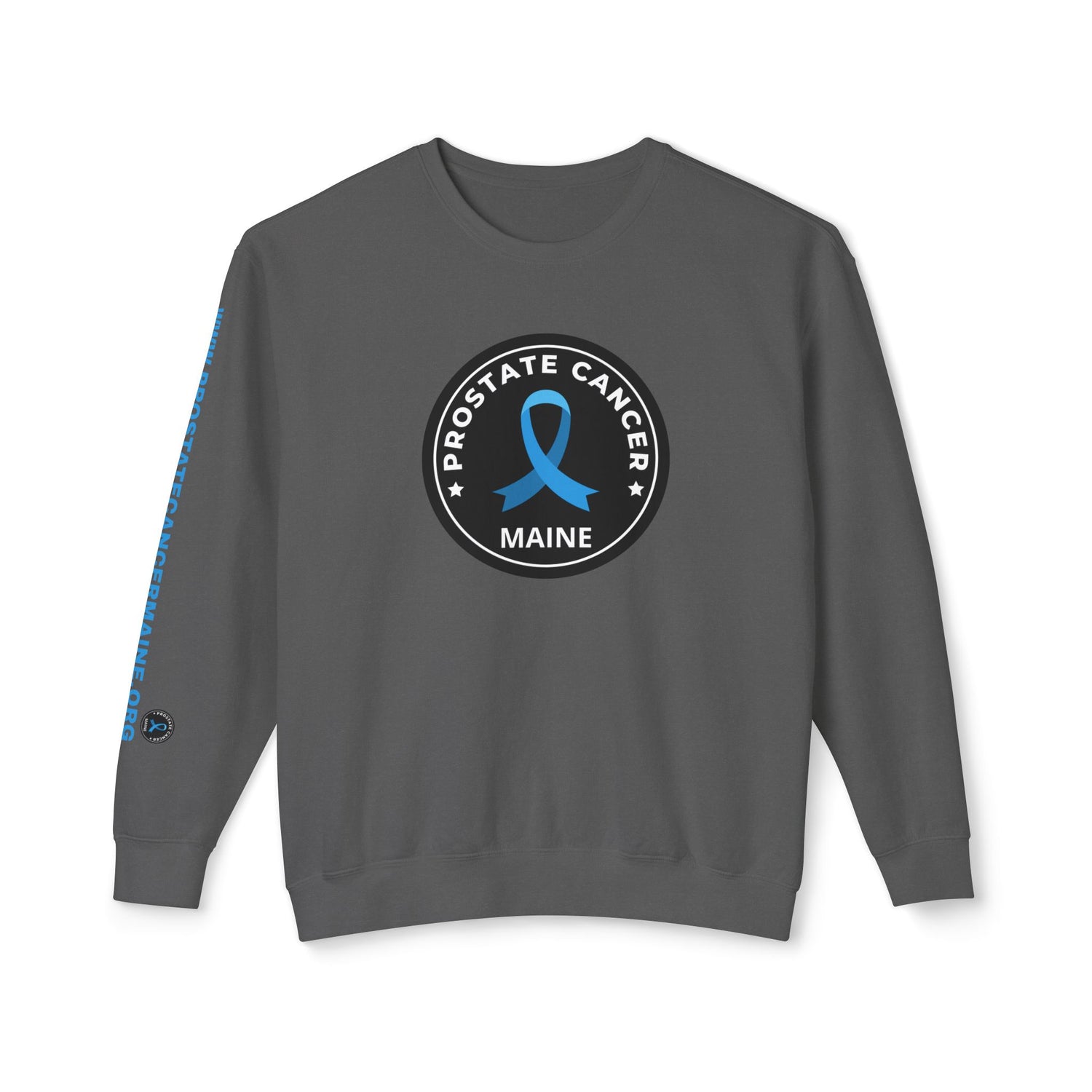 Prostate Cancer Maine Gender Neutral Lightweight Crewneck Sweatshirt